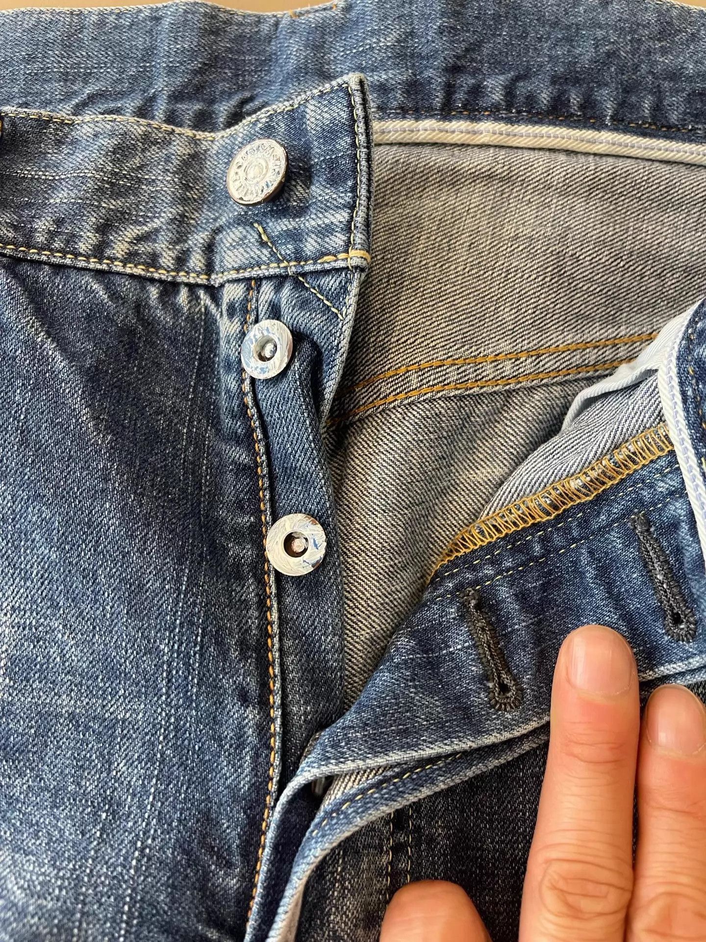 Visvim Blue Denim Shorts with Red Embroidery Size US 34 / EU 50 - 5 Thumbnail