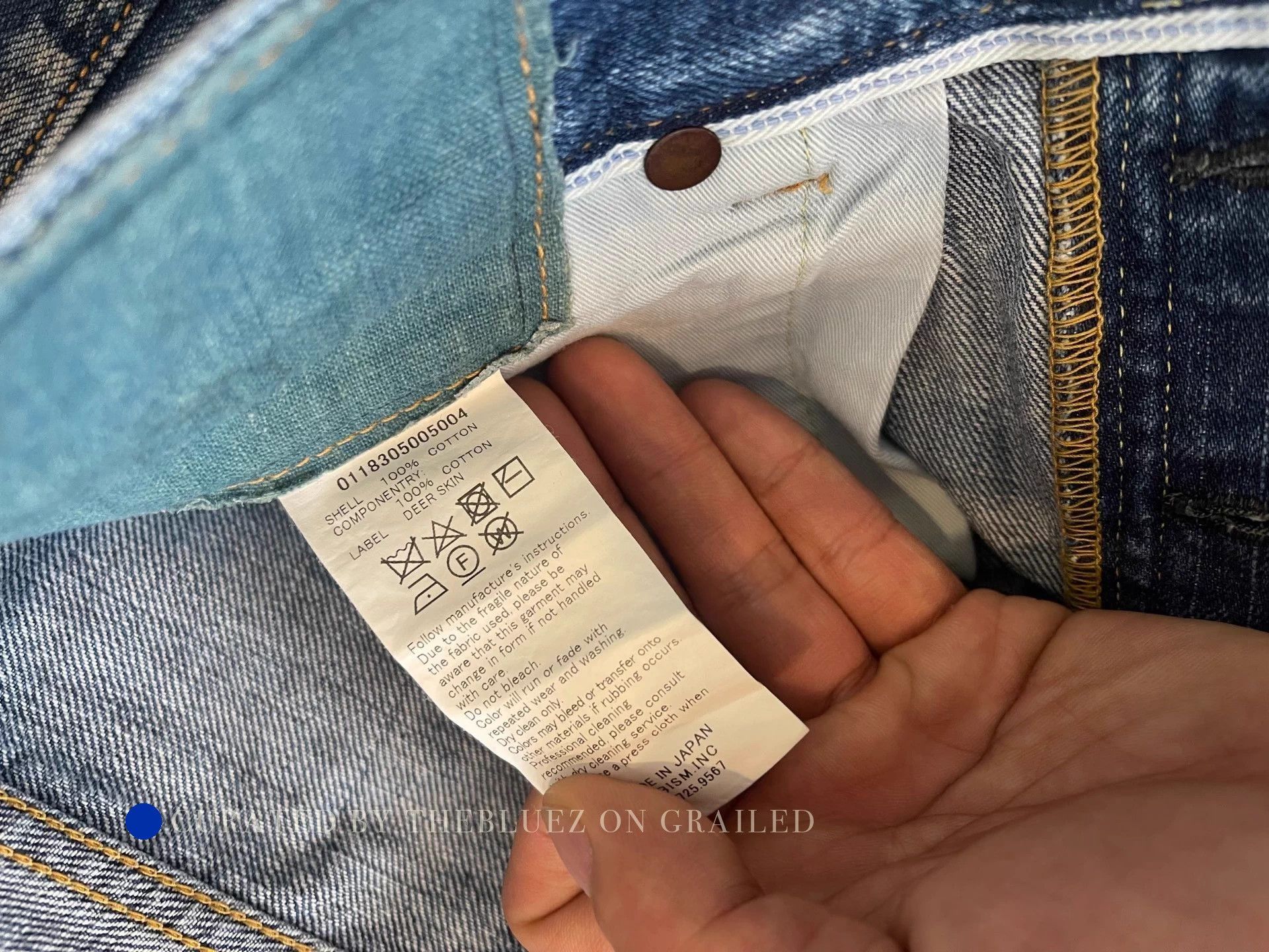Visvim Blue Denim Shorts with Red Embroidery Size US 34 / EU 50 - 9 Thumbnail