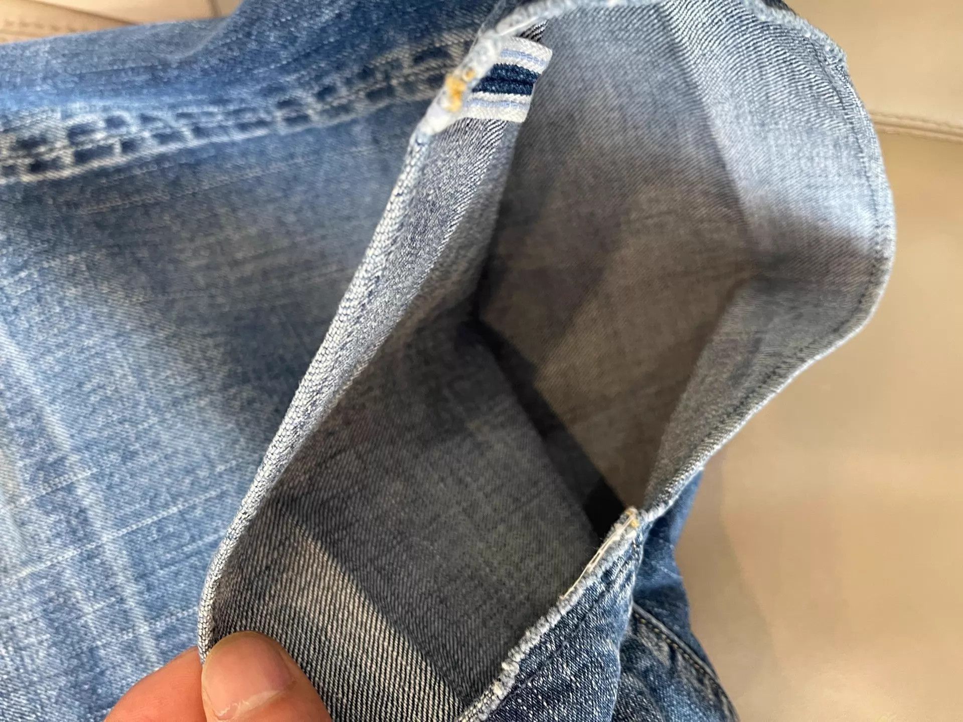 Visvim Blue Denim Shorts with Red Embroidery Size US 34 / EU 50 - 6 Thumbnail