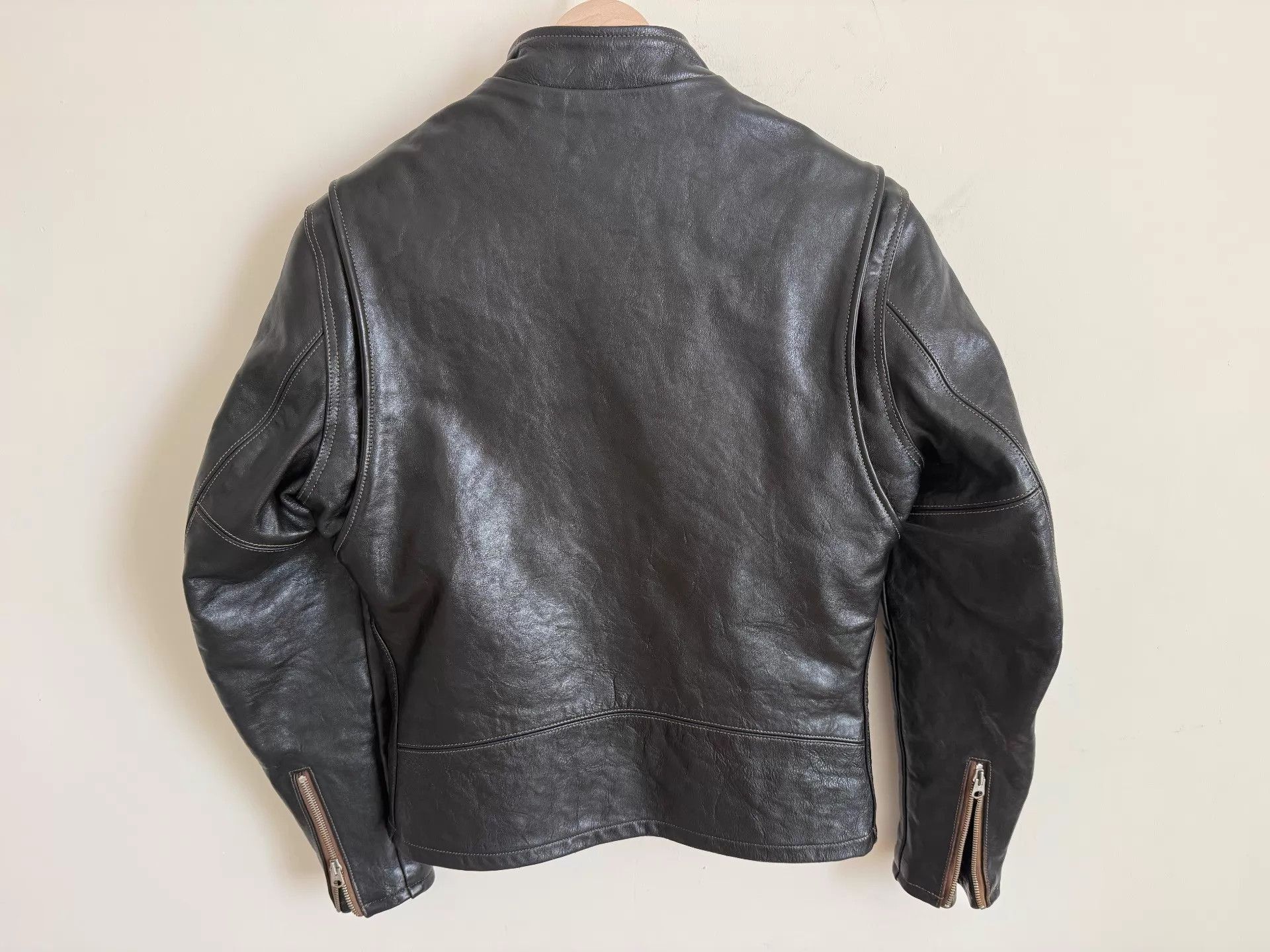 The Real McCoy's Classic Brown Horsehide Leather Jacket Size US XXS / EU 40 - 3 Thumbnail