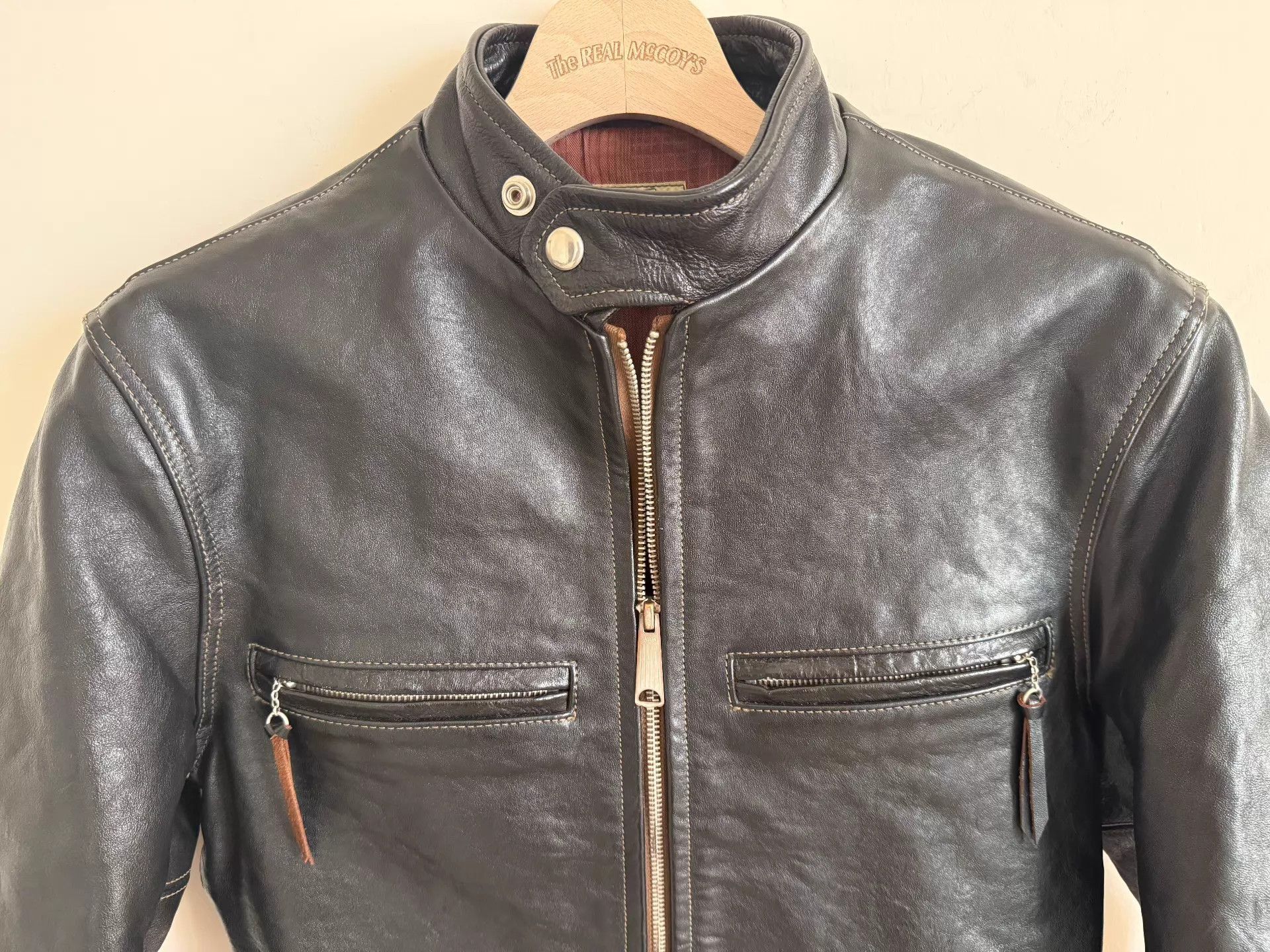The Real McCoy's Classic Brown Horsehide Leather Jacket Size US XXS / EU 40 - 2 Thumbnail
