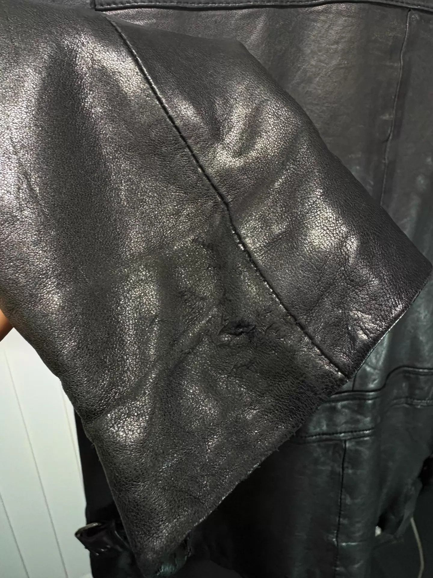 Katharine Hamnett London Vintage Black Sheepskin Jacket with Epaulettes Size US L / EU 52-54 / 3 - 4 Thumbnail
