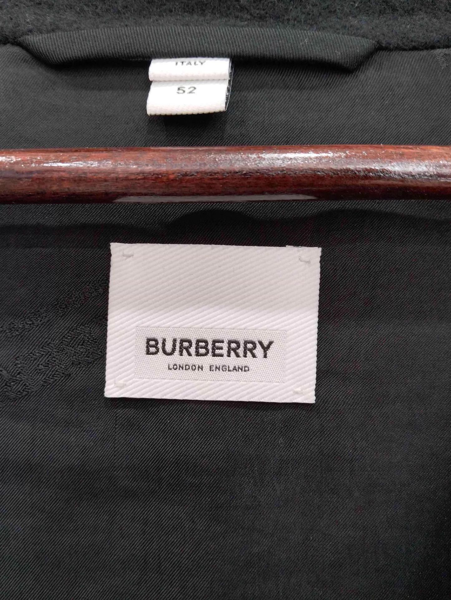 Burberry Elegant Black Wool Long Trench Coat Size US L / EU 52-54 / 3 - 4 Thumbnail