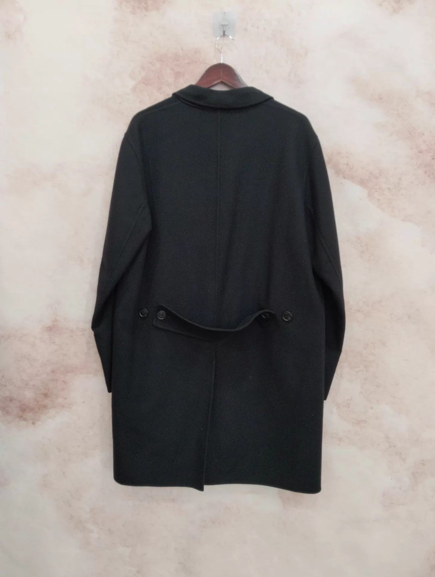 Burberry Elegant Black Wool Long Trench Coat Size US L / EU 52-54 / 3 - 2 Thumbnail