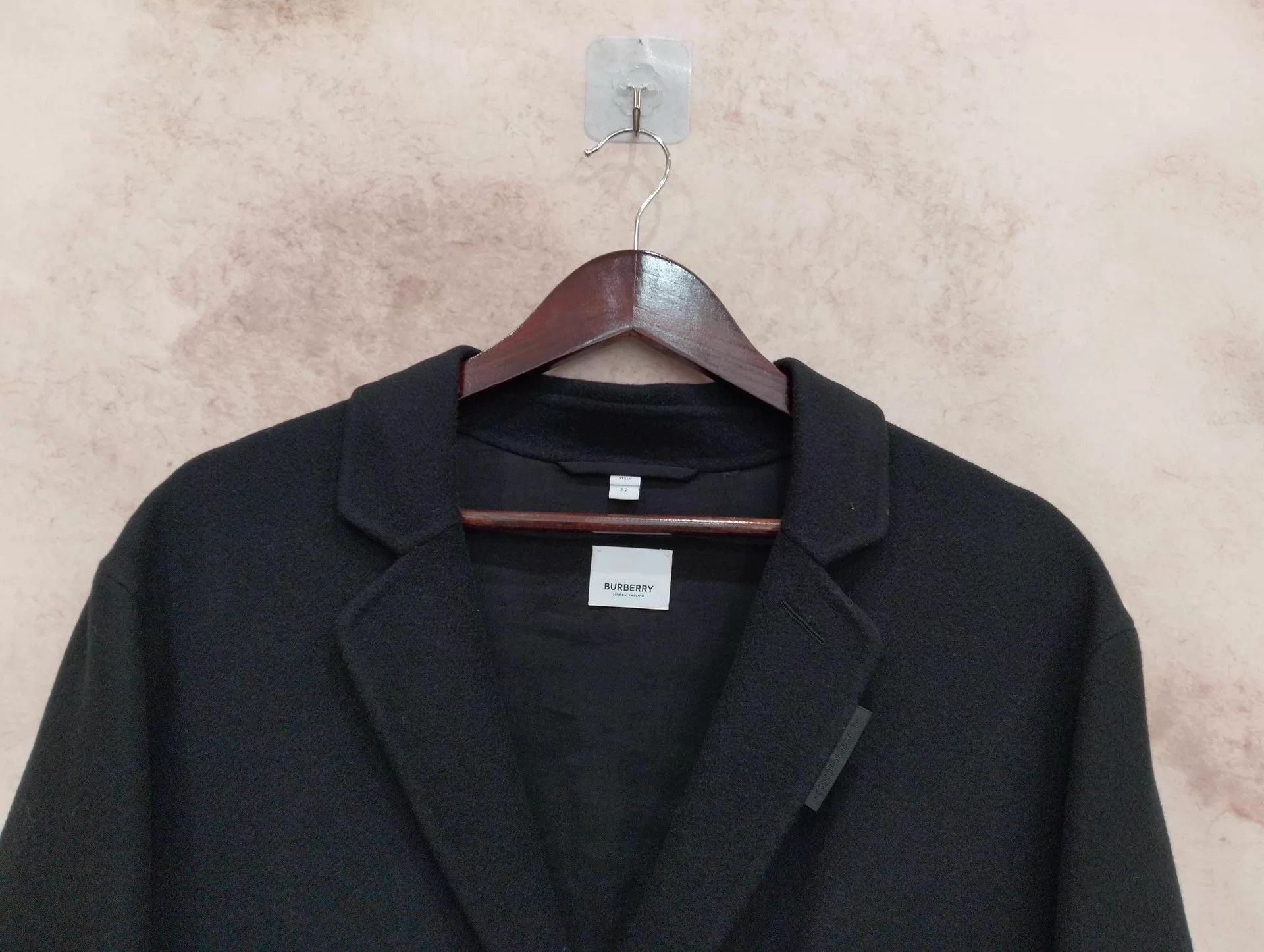 Burberry Elegant Black Wool Long Trench Coat Size US L / EU 52-54 / 3 - 3 Thumbnail