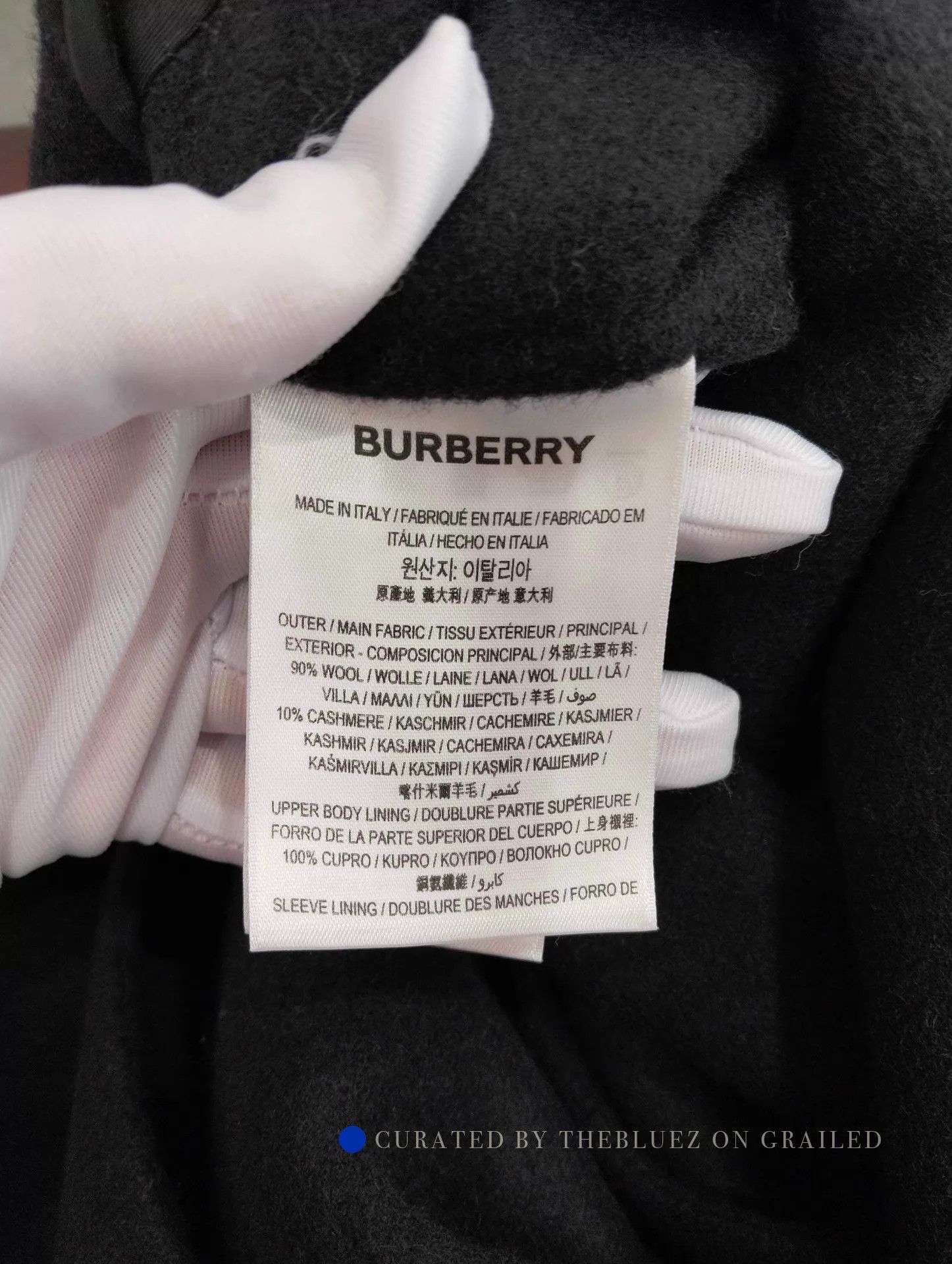 Burberry Elegant Black Wool Long Trench Coat Size US L / EU 52-54 / 3 - 6 Thumbnail
