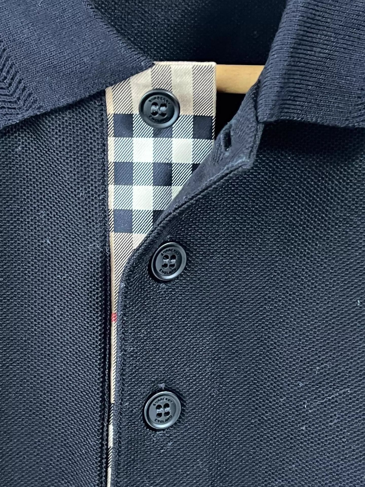 Burberry Classic Black Check Collar Polo Shirt Size US S / EU 44-46 / 1 - 5 Thumbnail