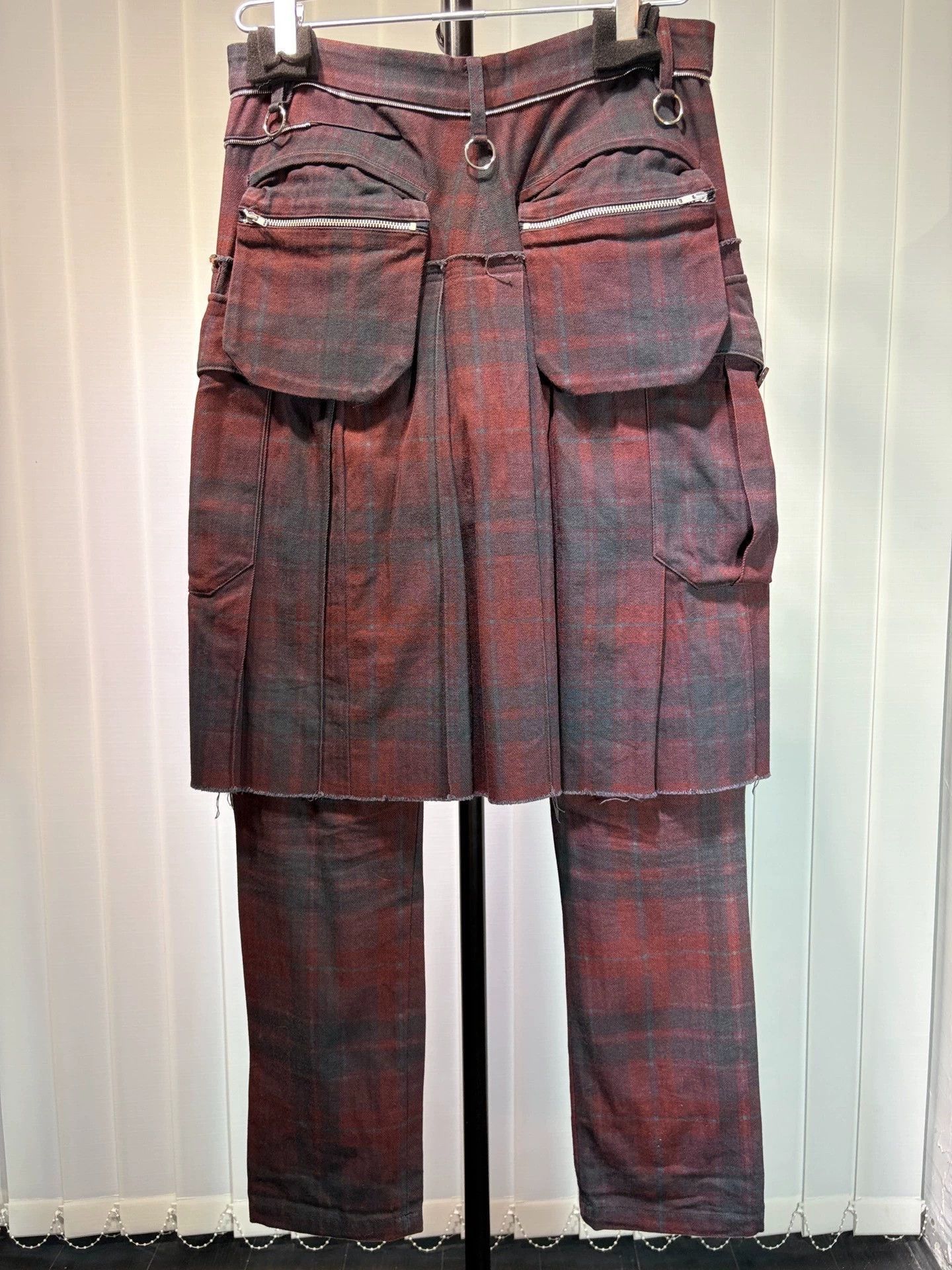 Undercover Red Cargo Pant-Skirt Hybrid Size US 32 / EU 48 - 2 Thumbnail