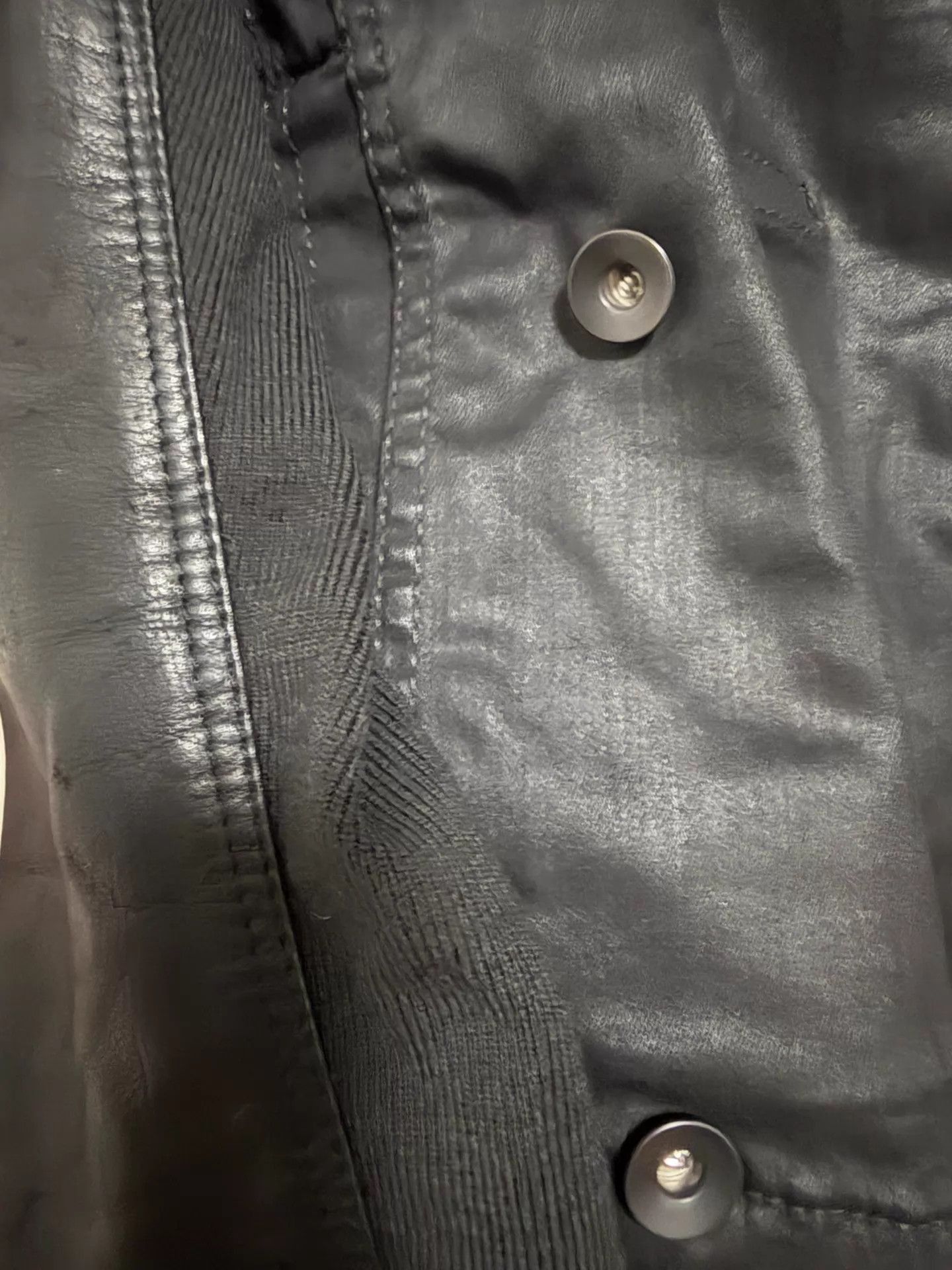 Rick Owens Slim Fit Black Denim and Cowhide Jacket Size US XS / EU 42 / 0 - 7 Thumbnail