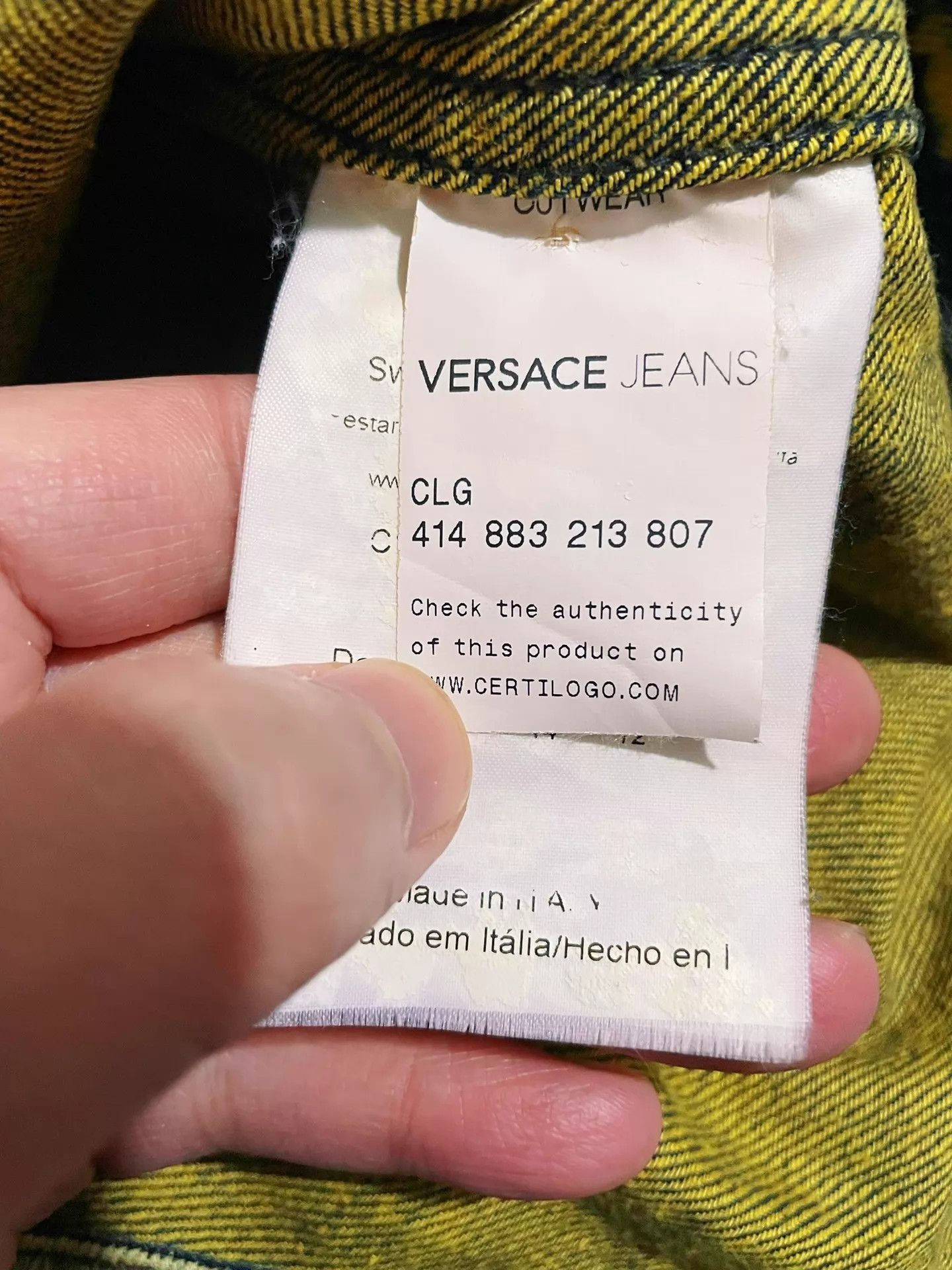 Versace Neon Green Trim Denim Jacket Size US S / EU 44-46 / 1 - 7 Thumbnail