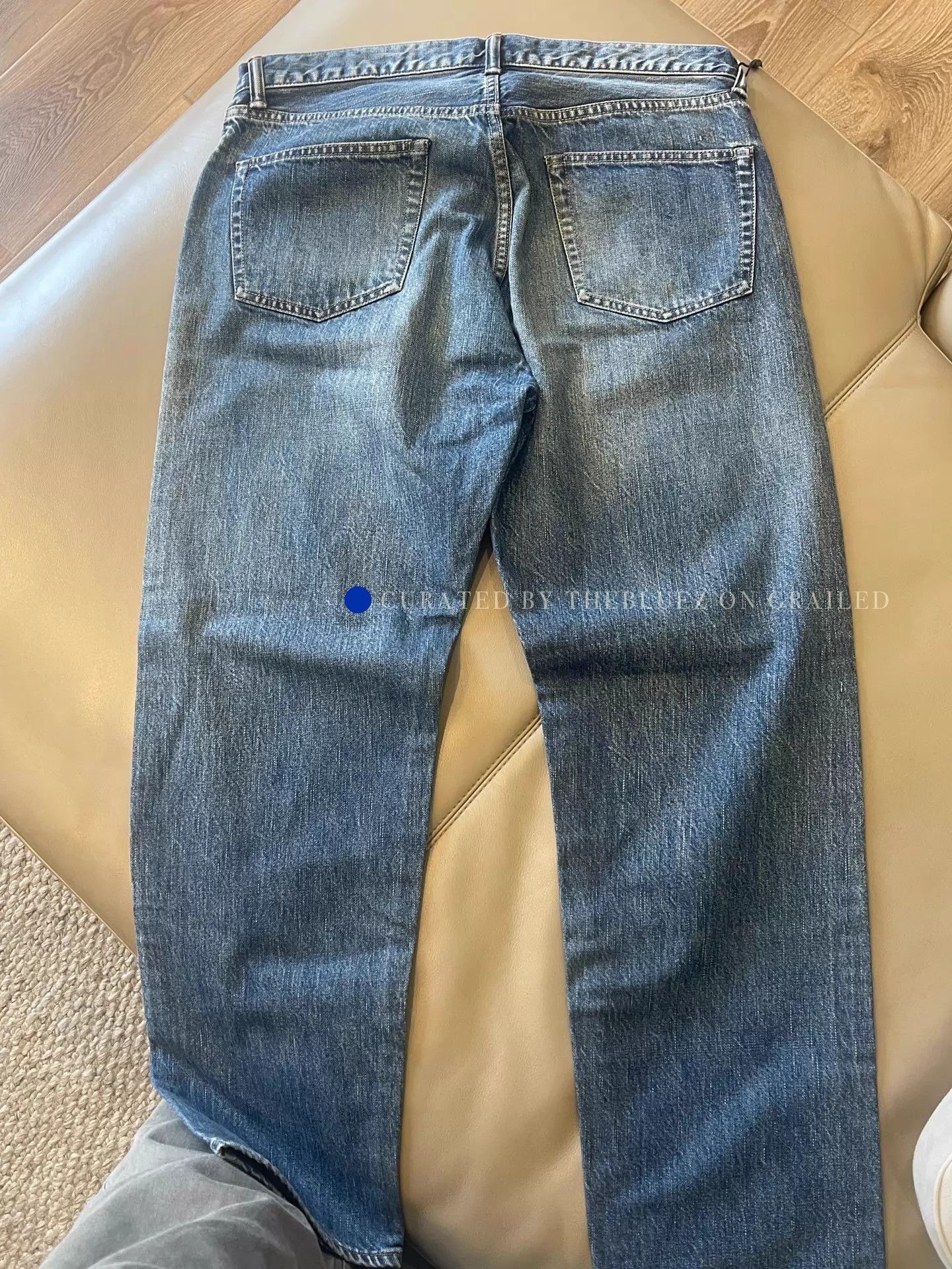A.PRESSE Washed Tapered Denim Pants in Blue Size US 34 / EU 50 - 2 Thumbnail