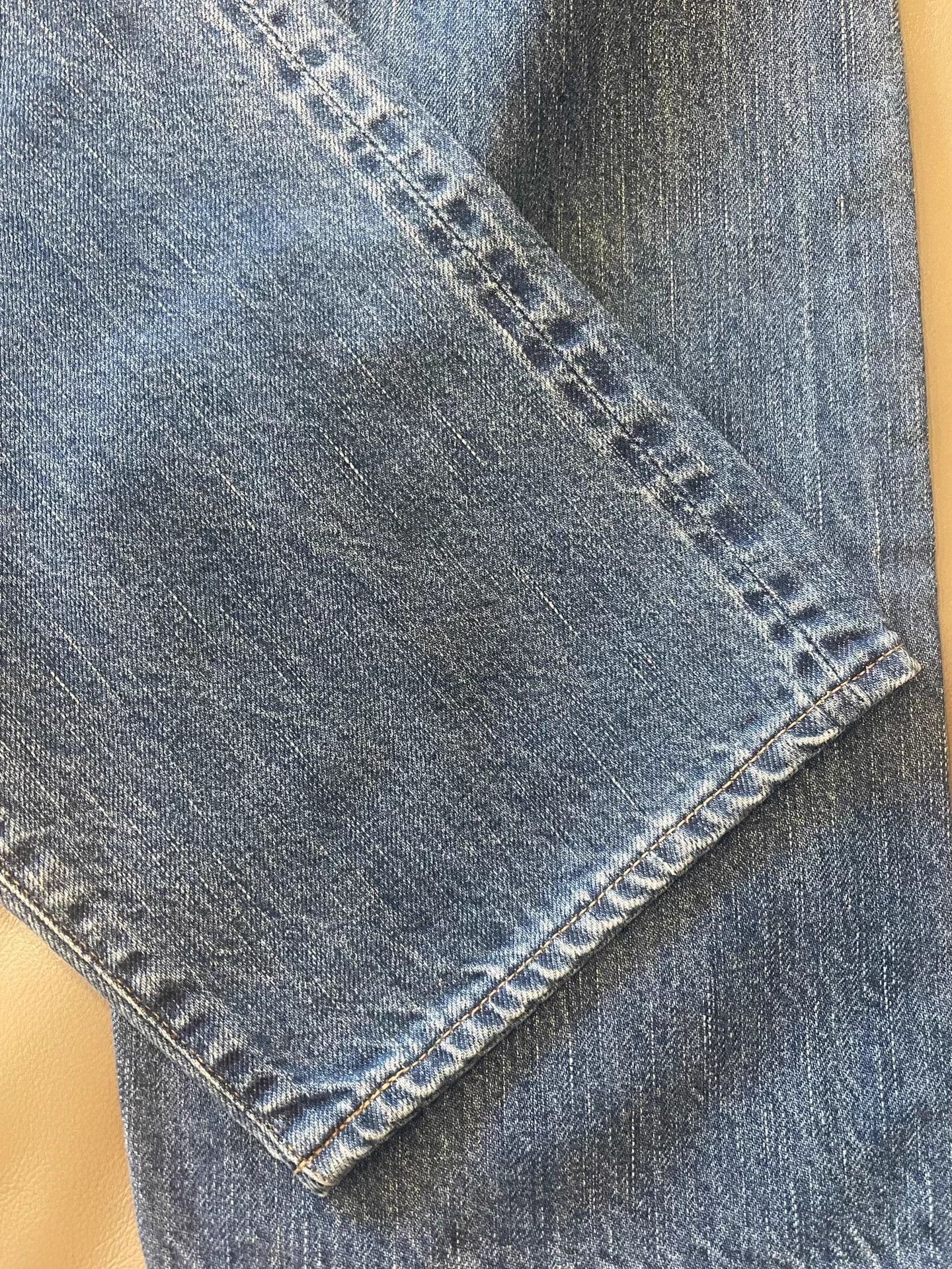 A.PRESSE Washed Tapered Denim Pants in Blue Size US 34 / EU 50 - 3 Thumbnail