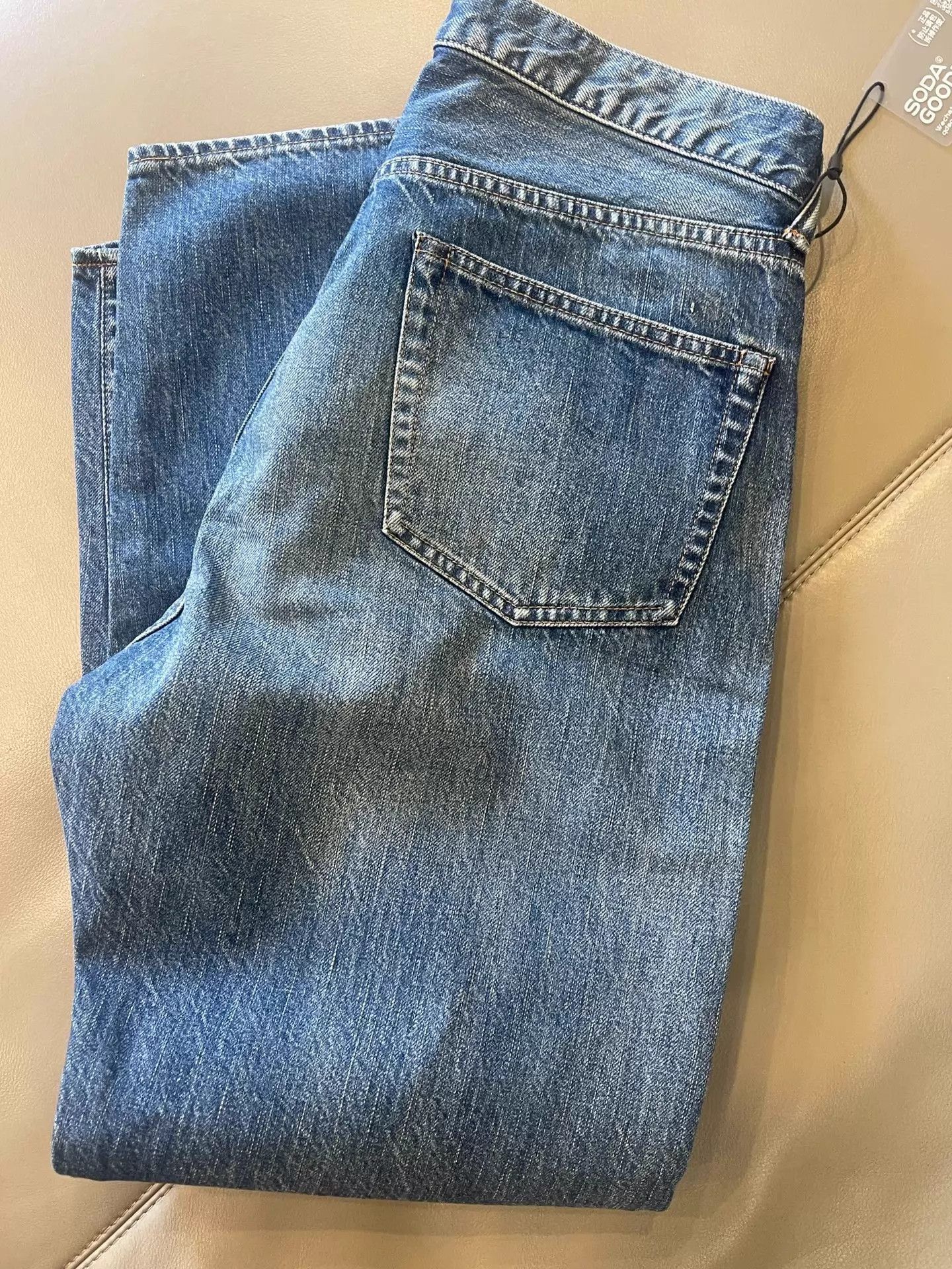 A.PRESSE Washed Tapered Denim Pants in Blue Size US 34 / EU 50 - 6 Thumbnail