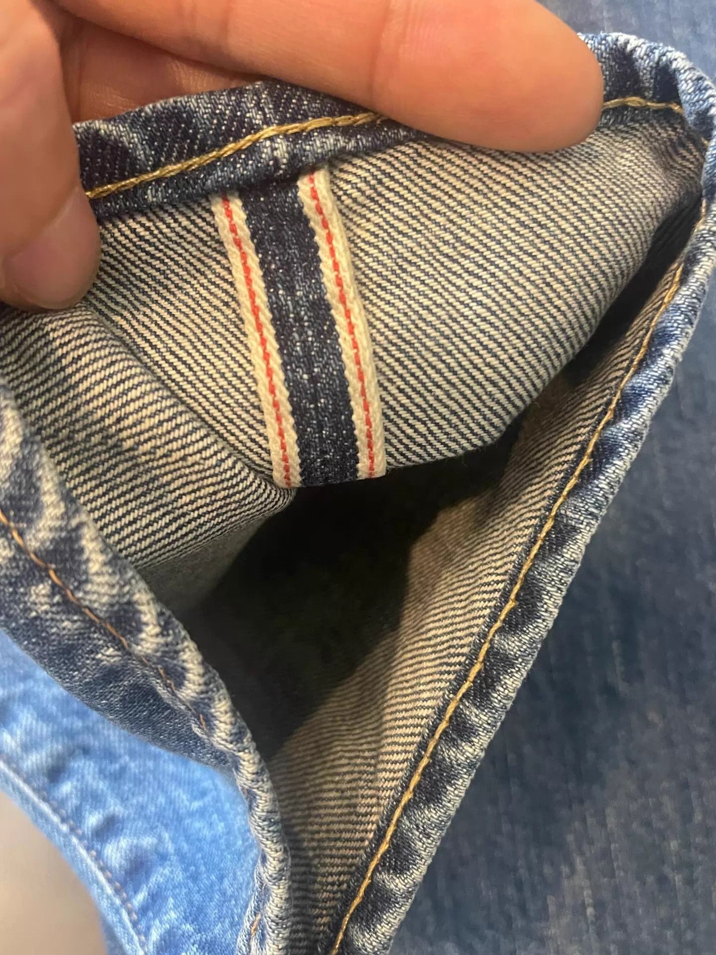 A.PRESSE Washed Tapered Denim Pants in Blue Size US 34 / EU 50 - 5 Thumbnail
