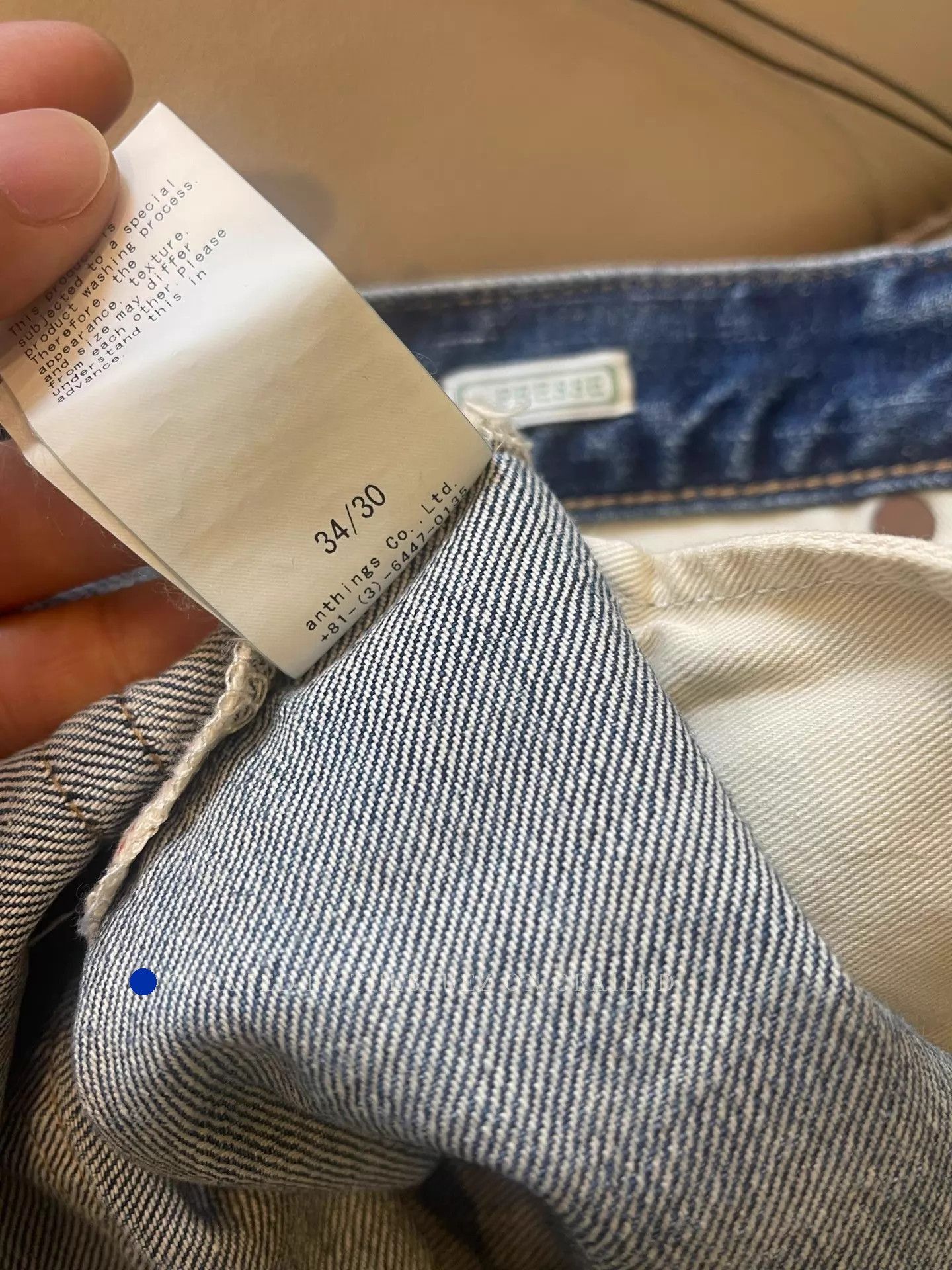 A.PRESSE Washed Tapered Denim Pants in Blue Size US 34 / EU 50 - 9 Thumbnail