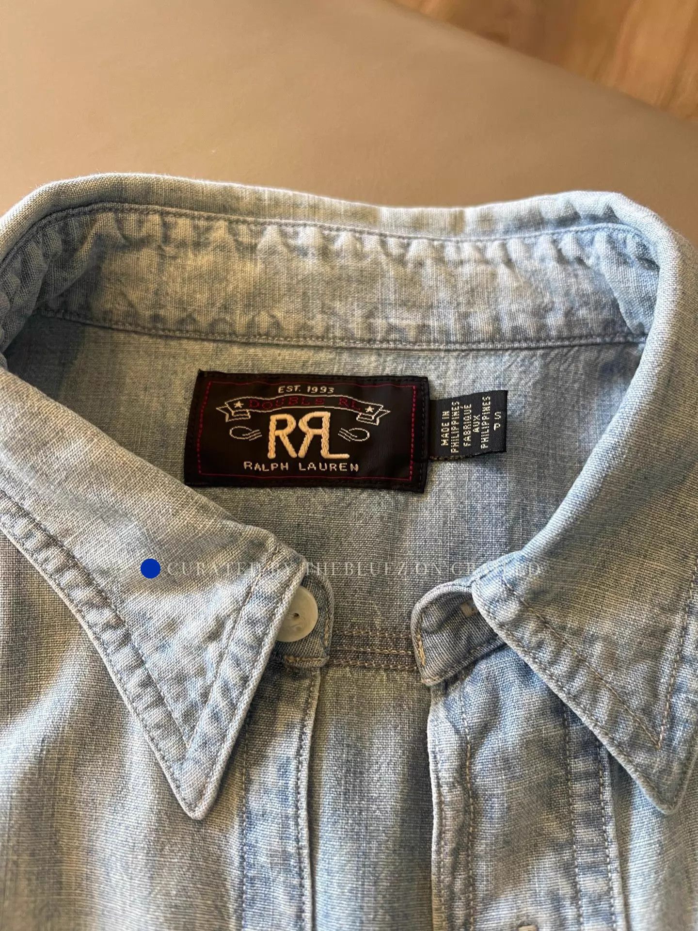 RRL Ralph Lauren Vintage Denim Button-Up Shirt in Blue Size US S / EU 44-46 / 1 - 6 Thumbnail