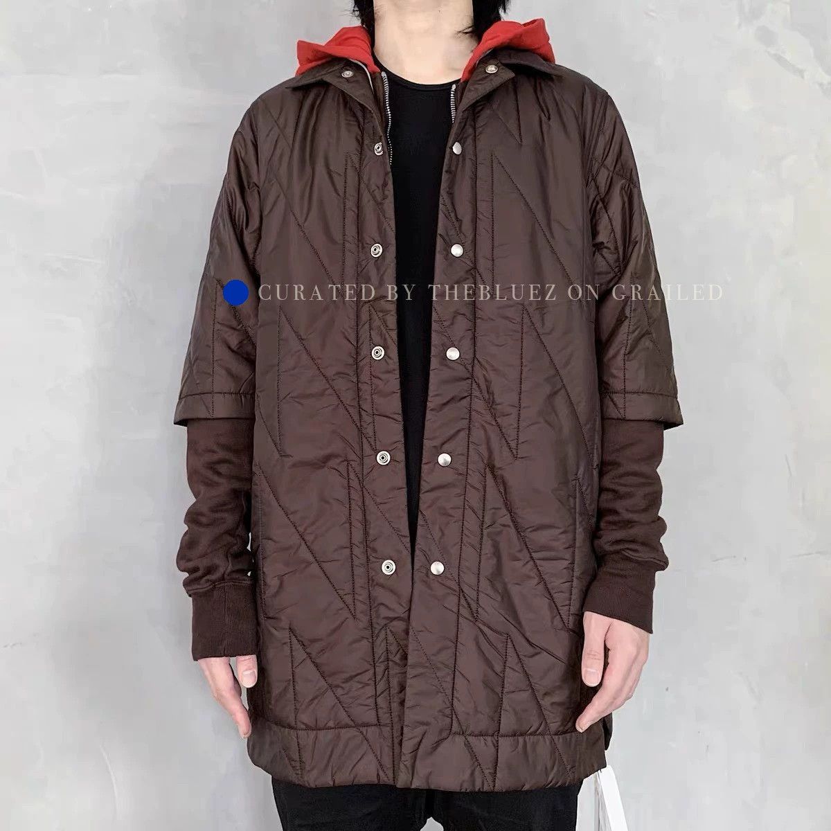 Rick Owens Black Half-Sleeve Down Jacket, XS Size US XS / EU 42 / 0 - 6 Thumbnail