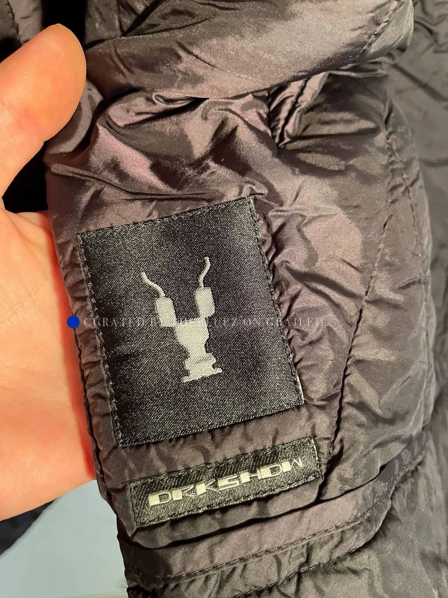Rick Owens Black Half-Sleeve Down Jacket, XS Size US XS / EU 42 / 0 - 5 Thumbnail