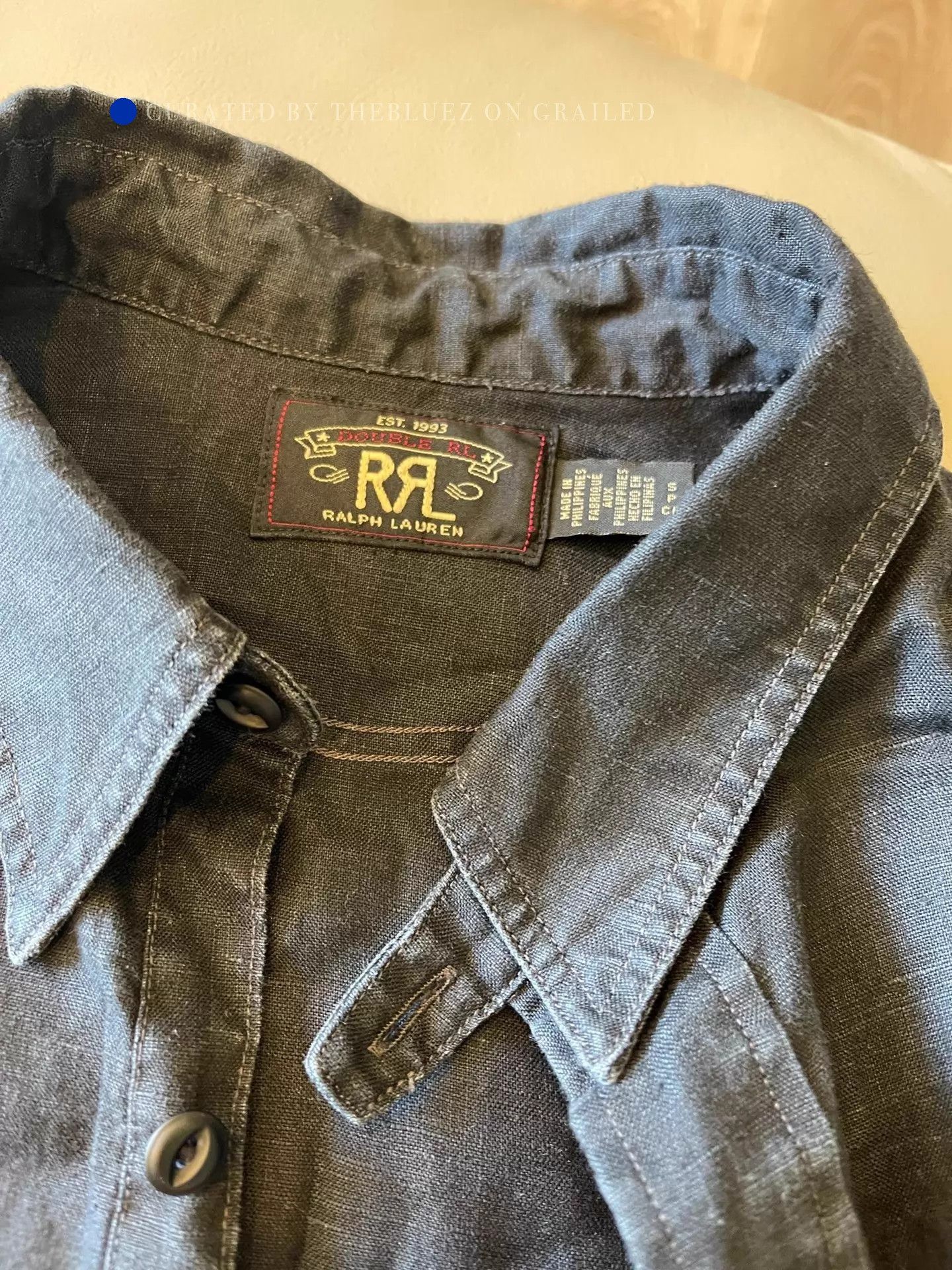 RRL Ralph Lauren Washed Black Button-Up Shirt in Size S Size US S / EU 44-46 / 1 - 9 Thumbnail