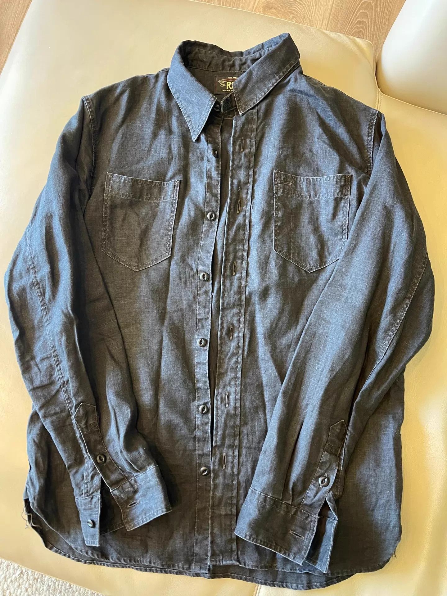 RRL Ralph Lauren Washed Black Button-Up Shirt in Size S Size US S / EU 44-46 / 1 - 3 Thumbnail