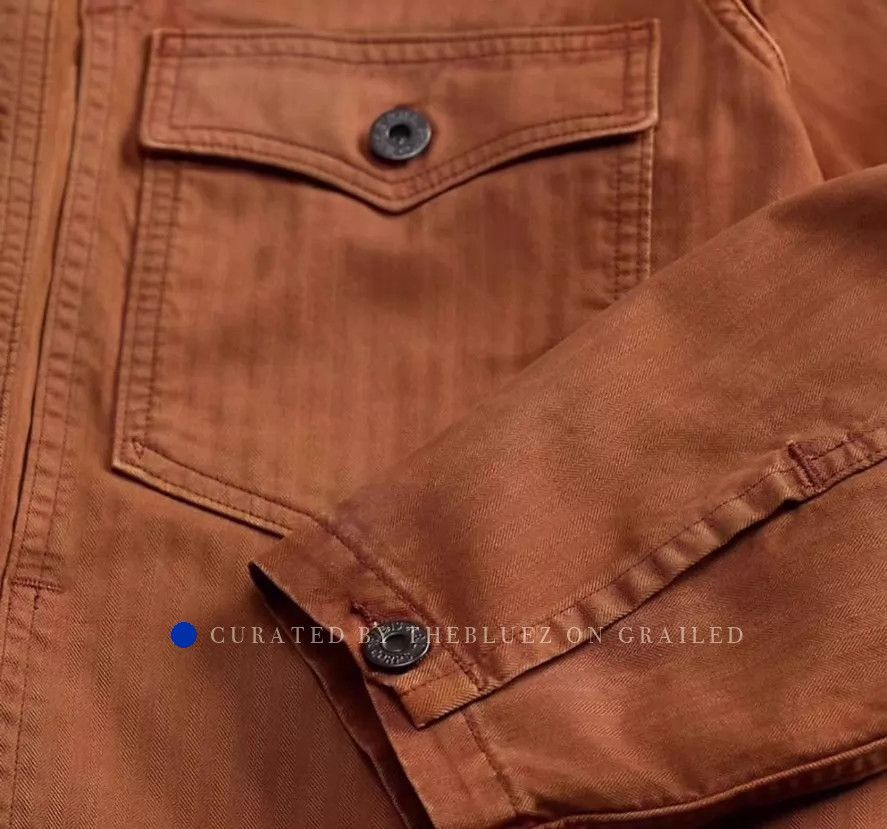 RRL Ralph Lauren Distressed Brown Embroidered Jacket Size US S / EU 44-46 / 1 - 3 Thumbnail