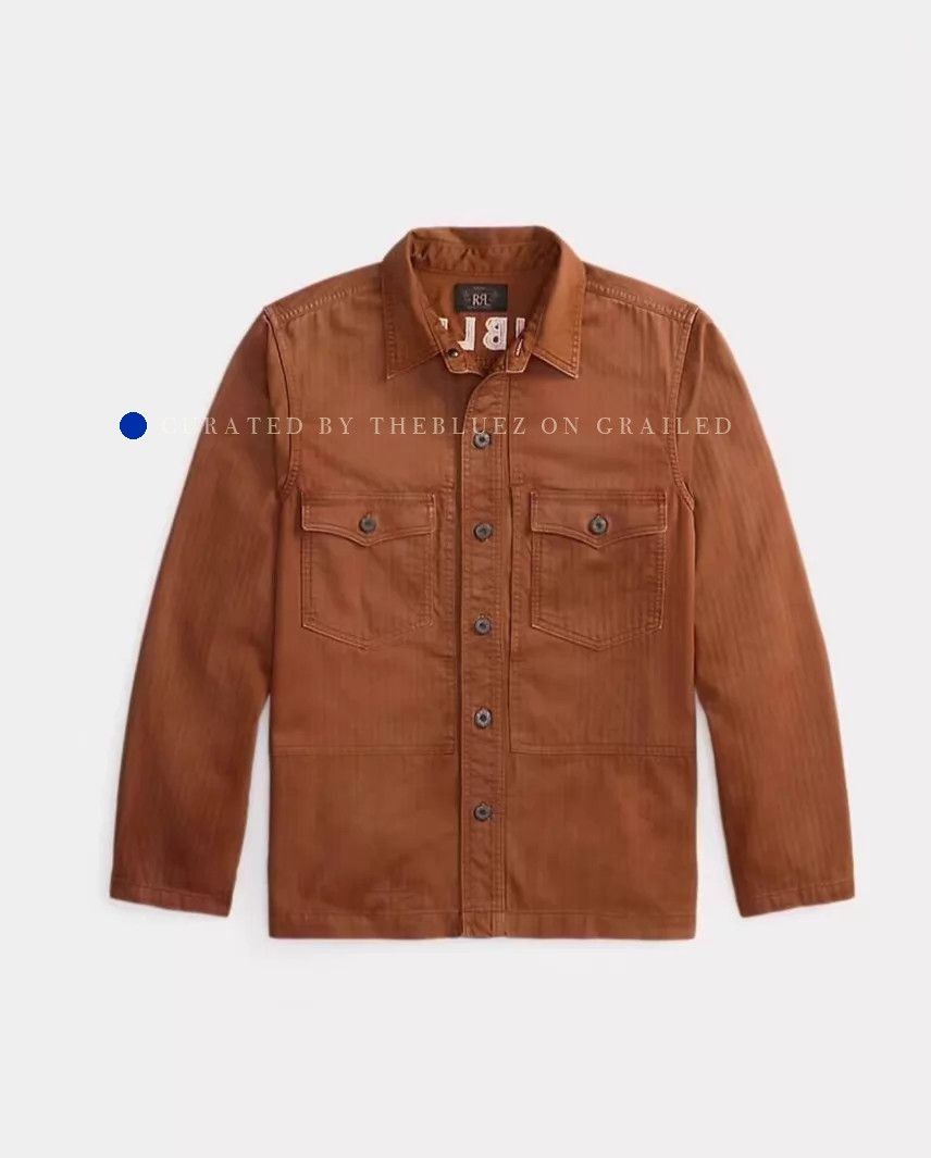 RRL Ralph Lauren Distressed Brown Embroidered Jacket Size US S / EU 44-46 / 1 - 2 Thumbnail