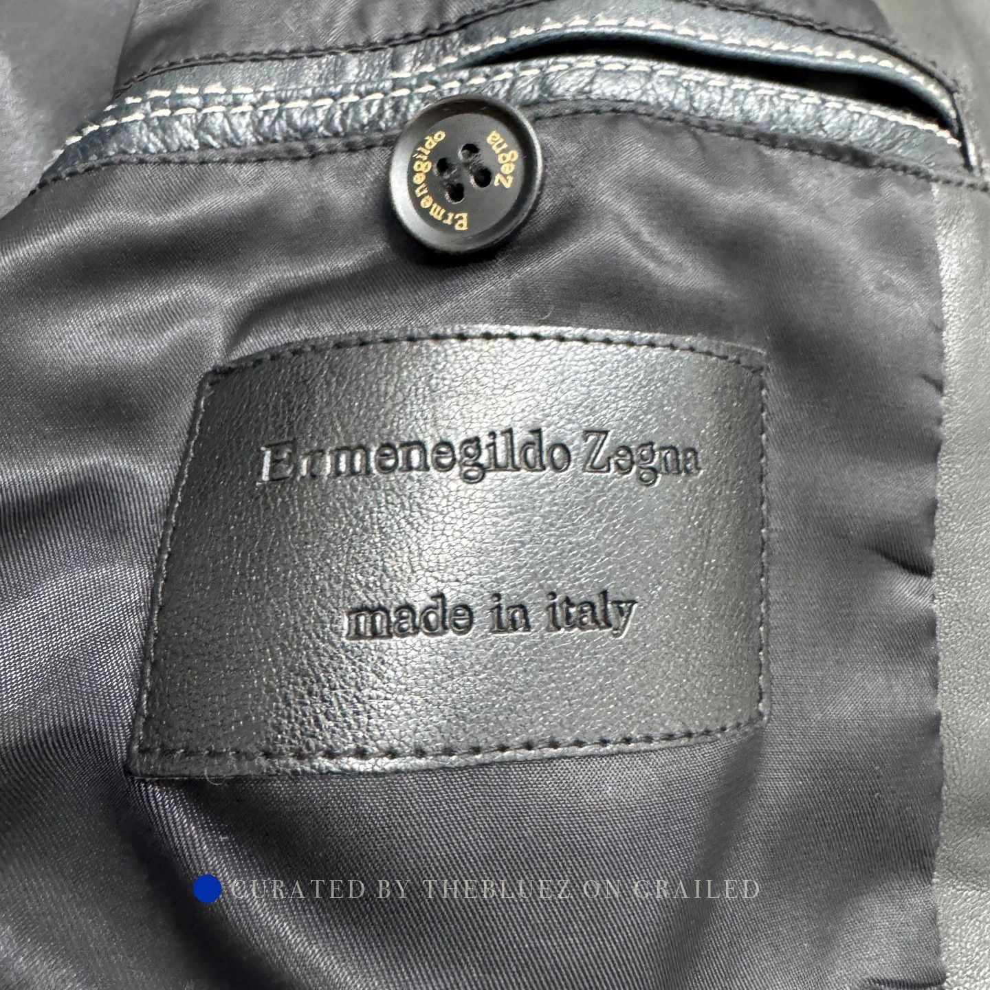 Ermenegildo Zegna Sleek Black Sheepskin Jacket in Size M Size US M / EU 48-50 / 2 - 3 Thumbnail