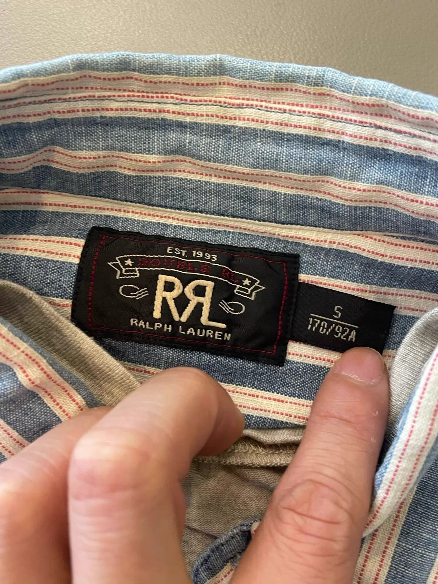 RRL Ralph Lauren Classic Vertical Striped Button-Up Shirt Size US S / EU 44-46 / 1 - 7 Thumbnail