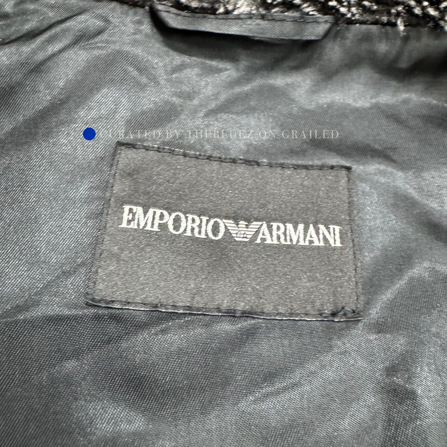 Emporio Armani Black Wool Mohair Jacket with Fur Collar Size US L / EU 52-54 / 3 - 2 Thumbnail
