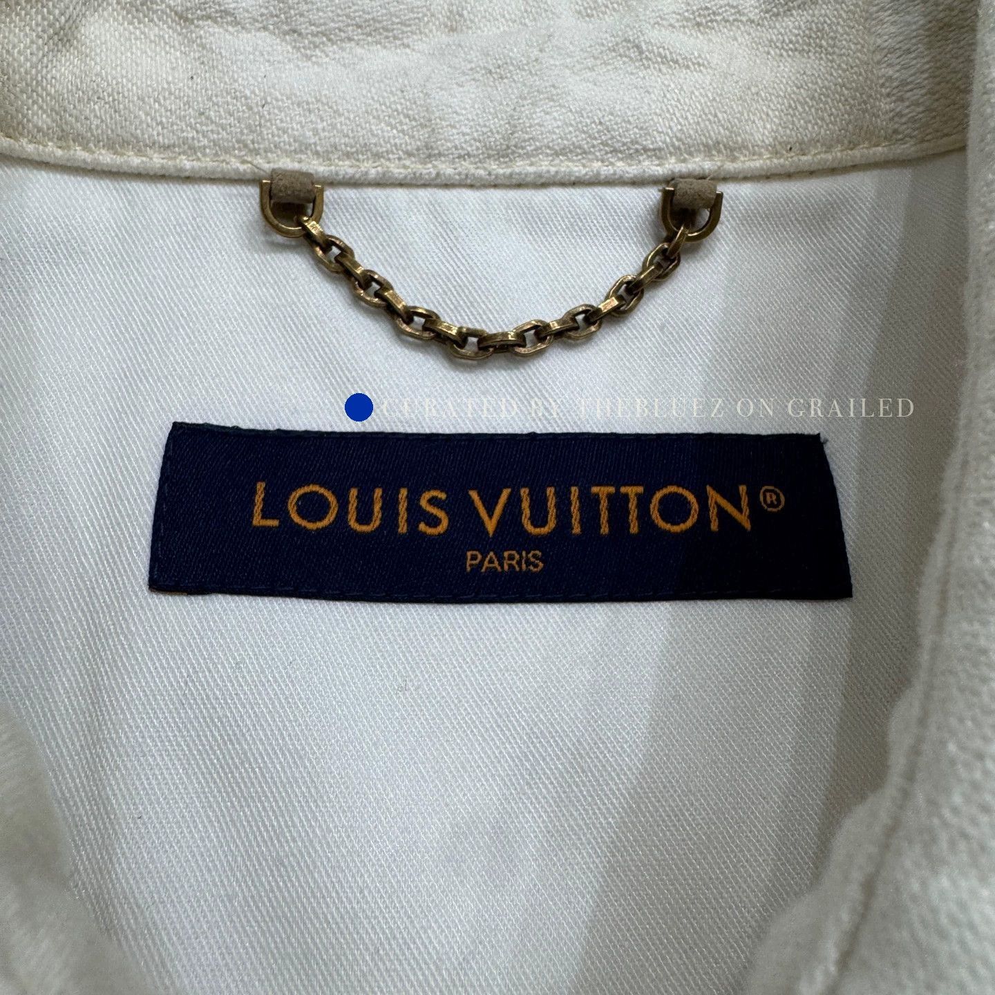 Louis Vuitton Damier Denim Short Sleeve Tee in White Size US L / EU 52-54 / 3 - 2 Thumbnail