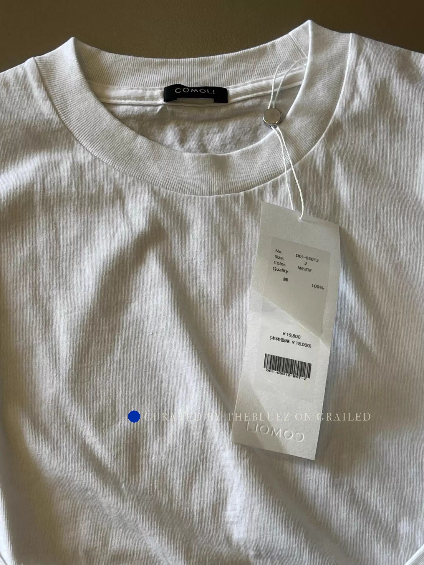 Comoli Lightweight Cotton Long Sleeve T-Shirt in White Size US M / EU 48-50 / 2 - 3 Thumbnail
