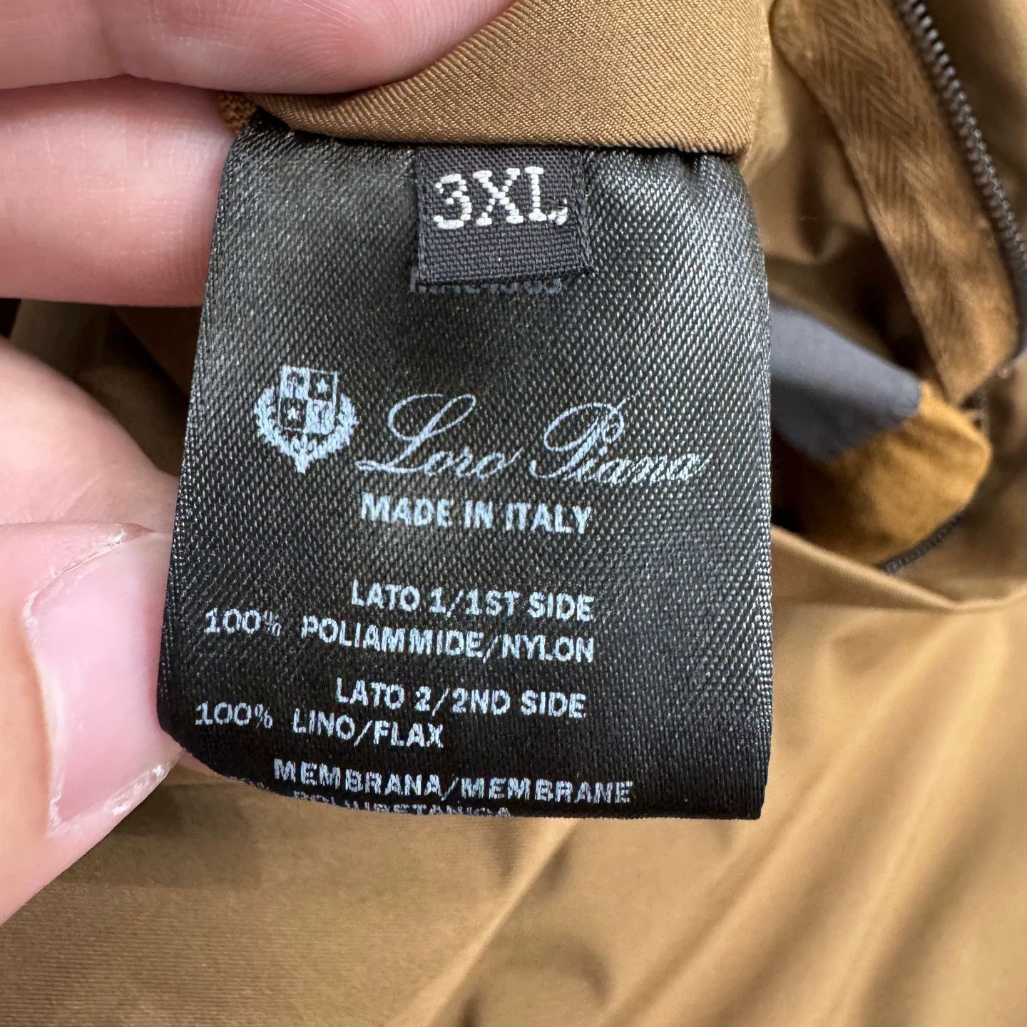 Loro Piana Reversible Brown Nylon-Linen Jacket Size US XXL / EU 58 / 5 - 4 Thumbnail