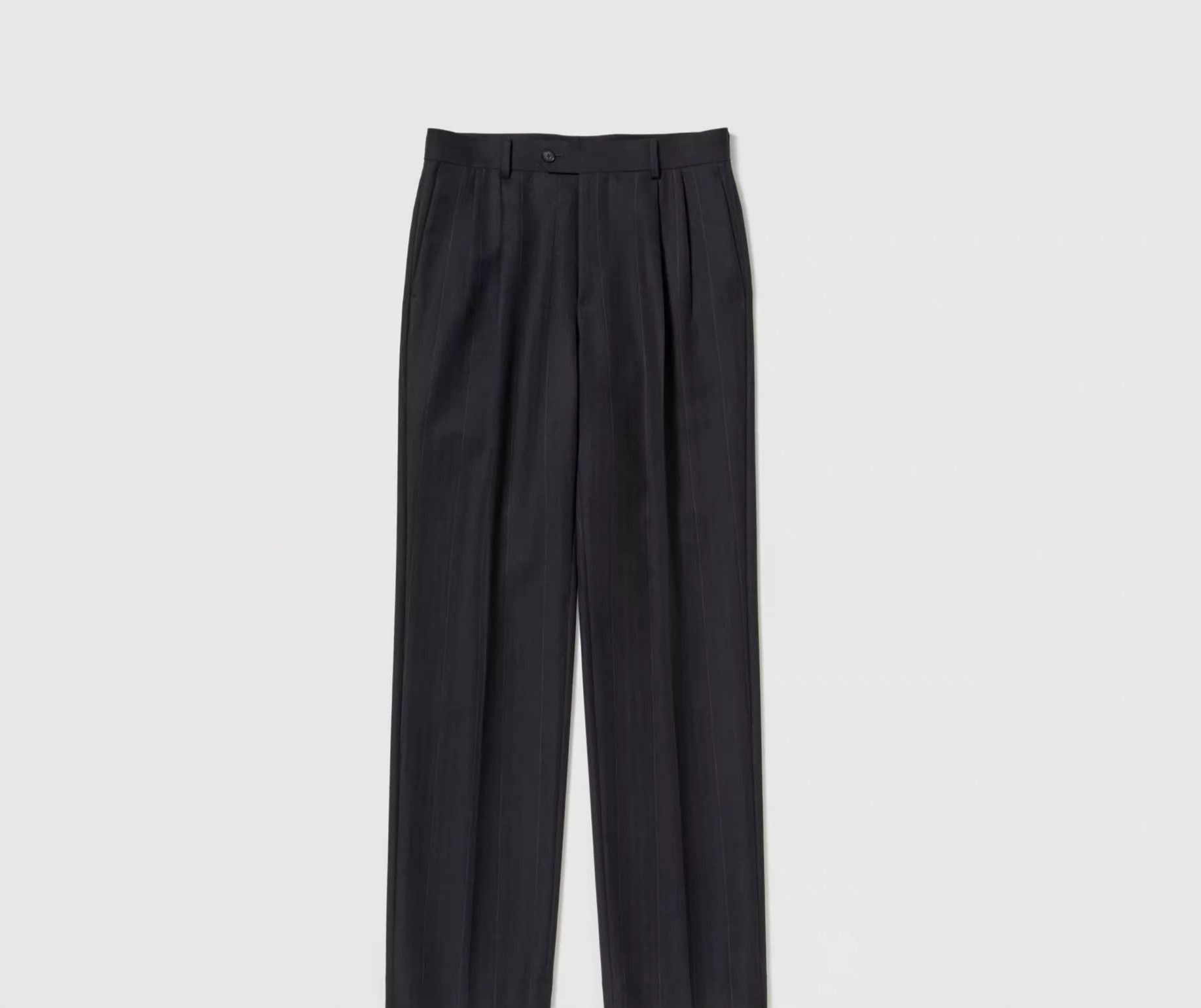 Auralee Two-Tuck Wool Slacks in Charcoal Blue Size US 34 / EU 50 - 9 Thumbnail
