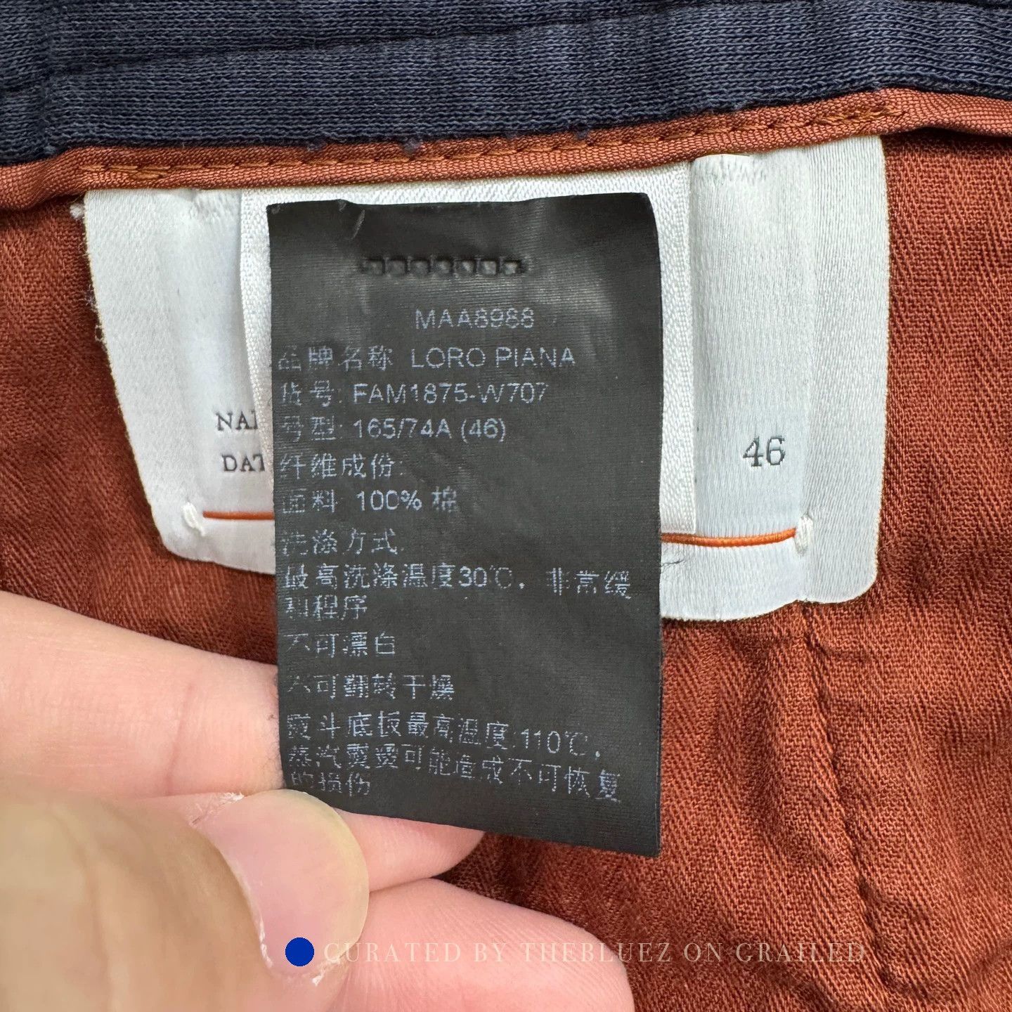 Loro Piana Stylish Blue Casual Pants, Size 30 Size US 30 / EU 46 - 2 Thumbnail