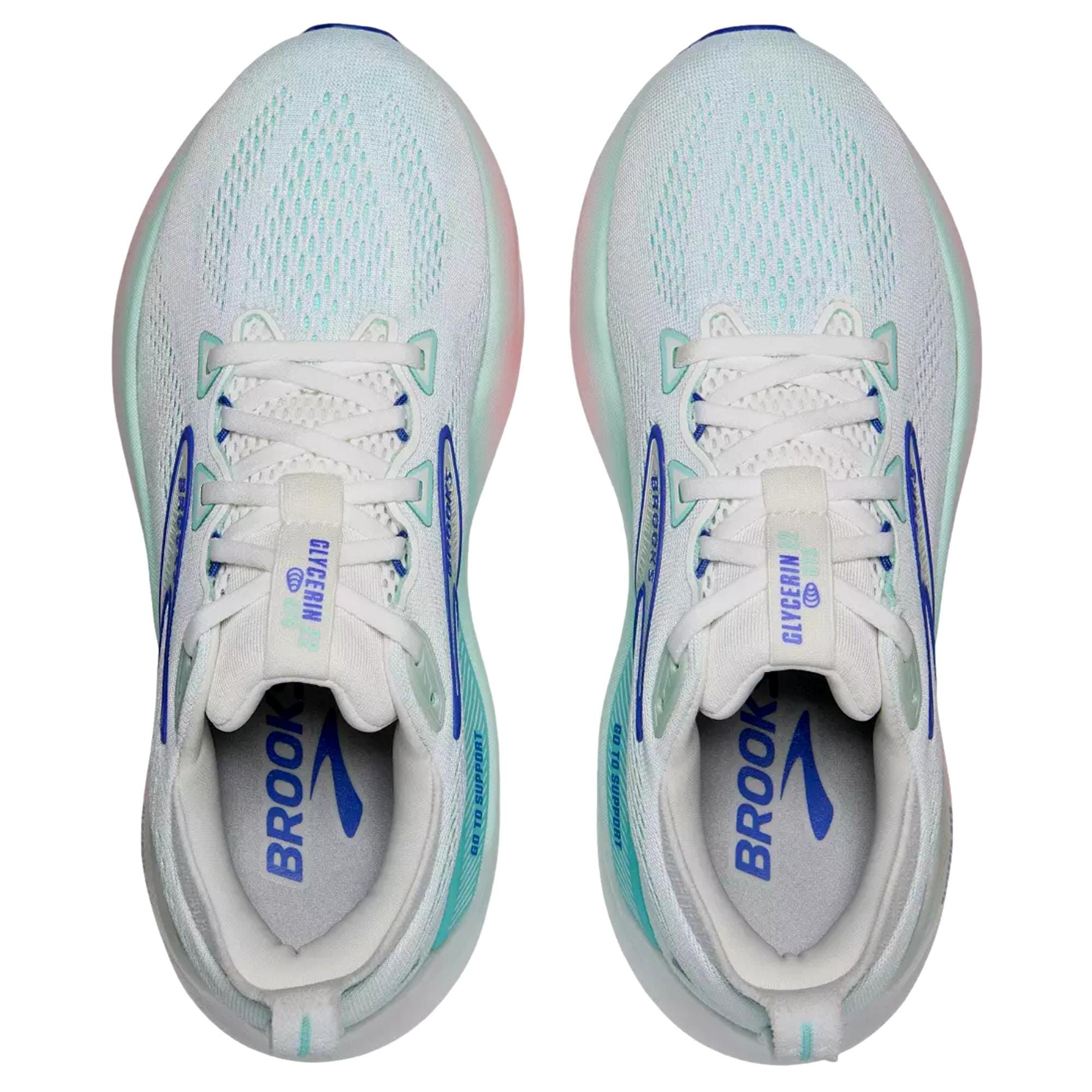 Brooks Glycerin 22 White / Limpet Shell / Amparo Blue 120434 1B 110 Size US 11 / IT 41 - 2 Thumbnail