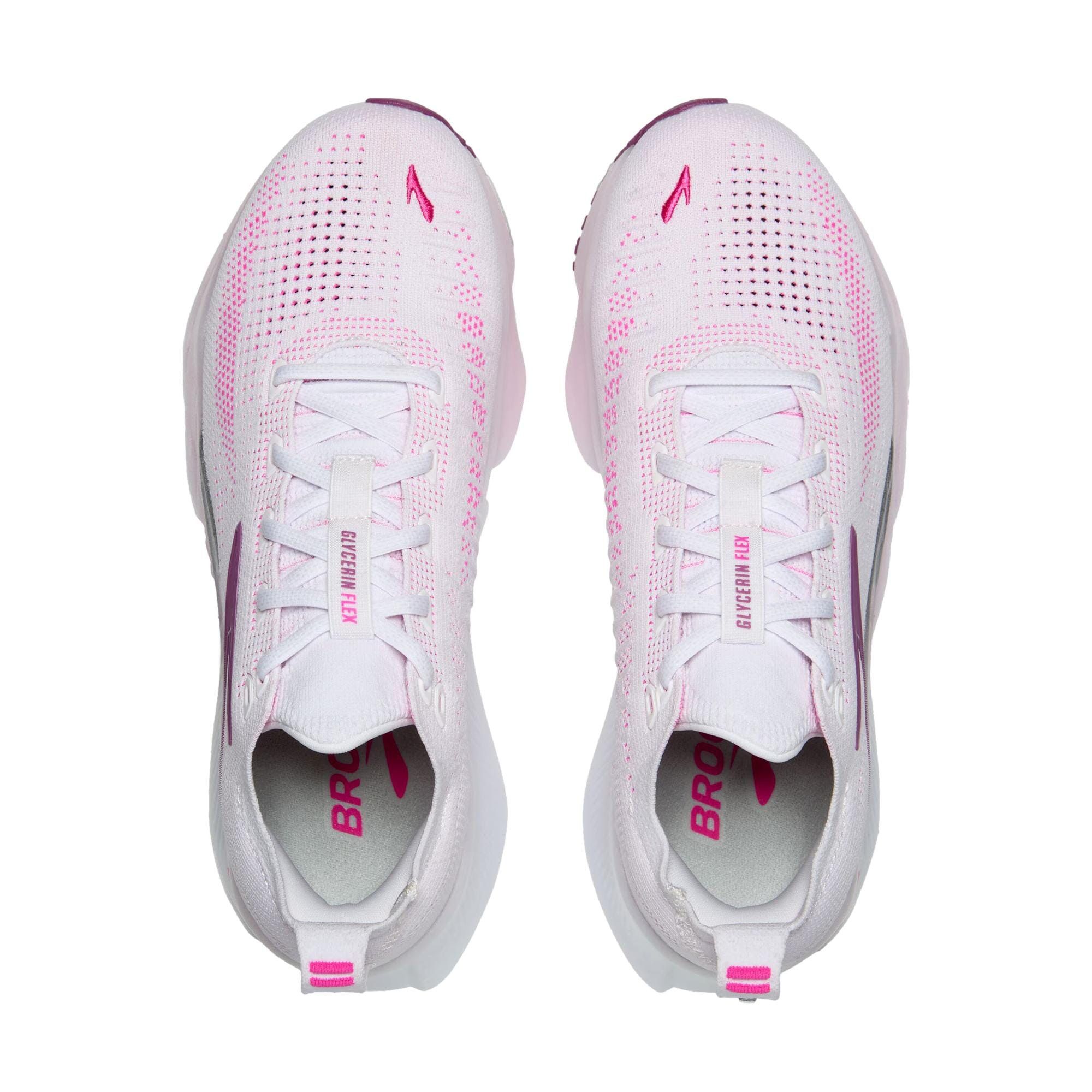 Brooks Glycerin Flex White / Cyber Pink / Argyle 120467 1B 136 Size US 11 / IT 41 - 2 Thumbnail
