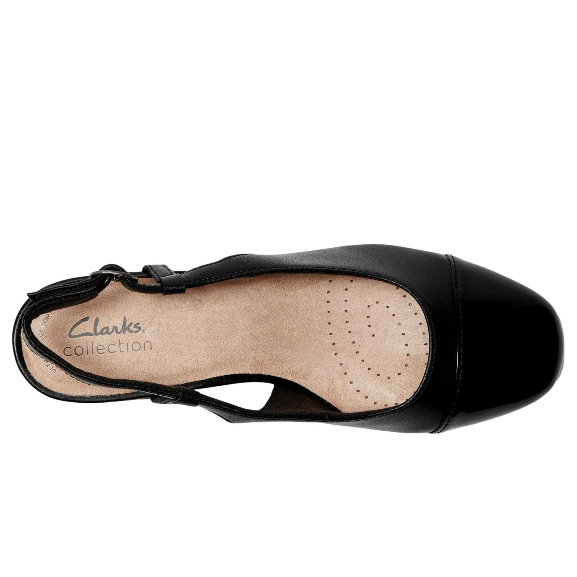 Clarks Marilyn Rose Black Combi Leather 26181615 Size US 11 / IT 41 - 2 Thumbnail