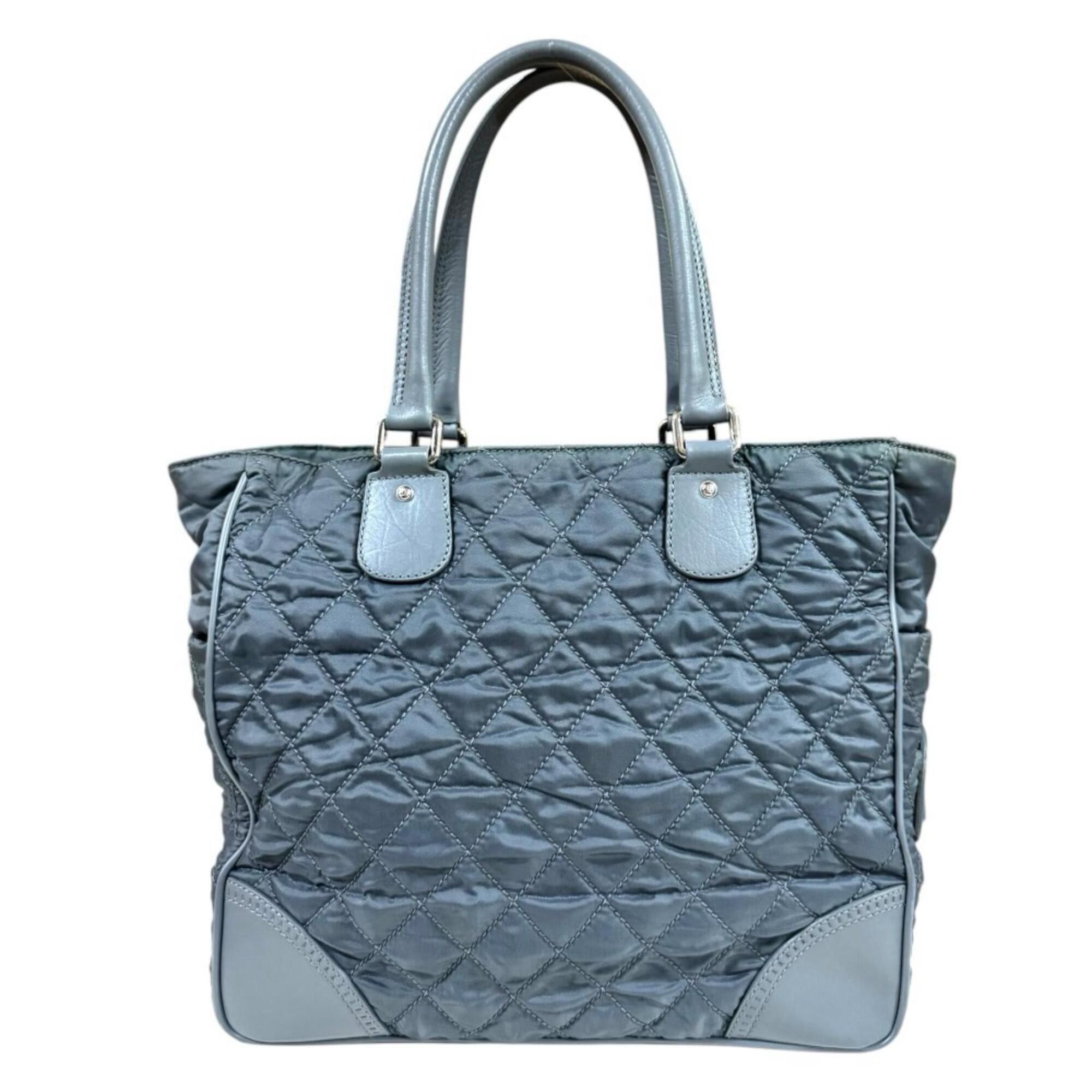 Chanel Chanel Paris New York Line Coco Mark Tote Bag, Nylon A33100, Gray, Women's CHANEL Size ONE SIZE - 3 Thumbnail
