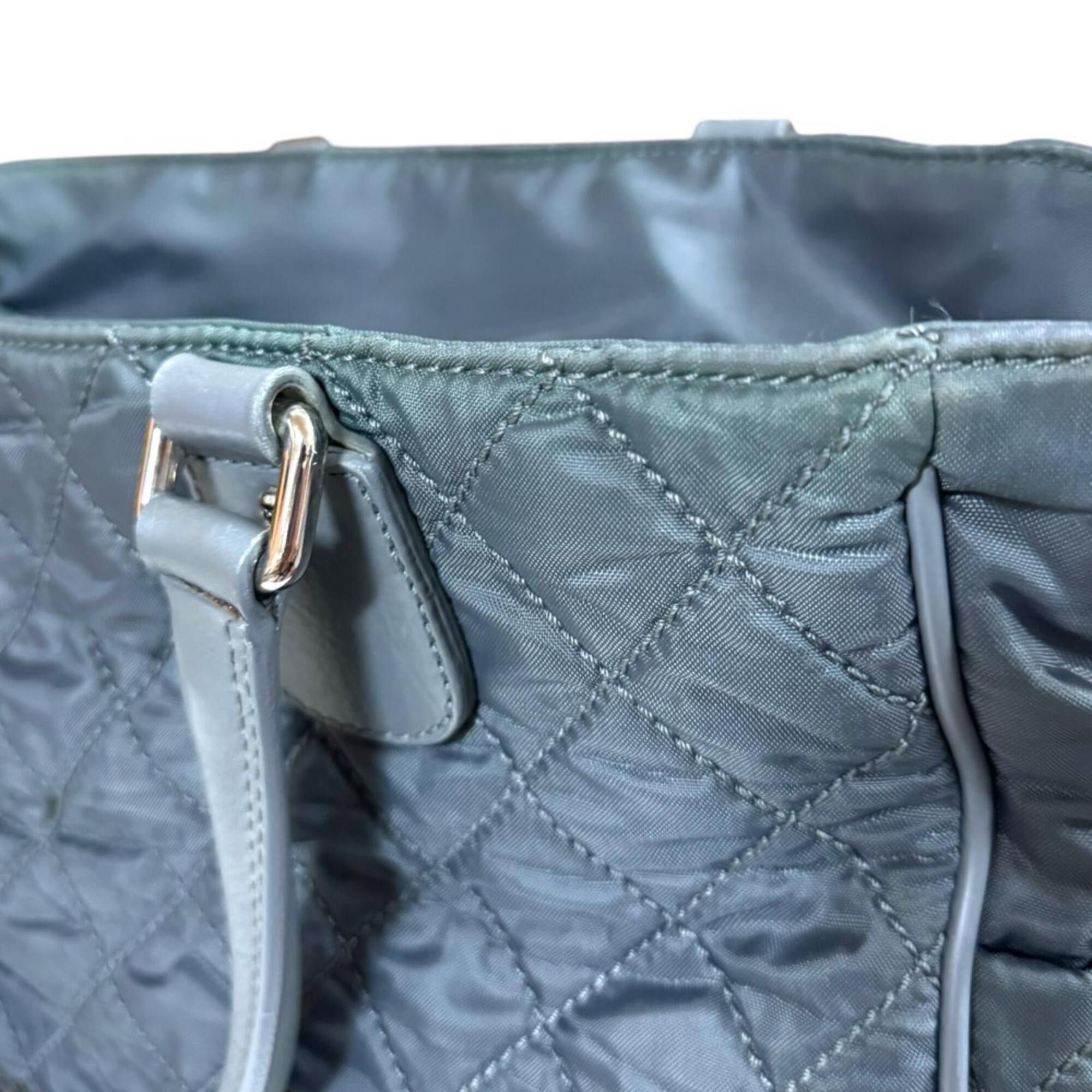 Chanel Chanel Paris New York Line Coco Mark Tote Bag, Nylon A33100, Gray, Women's CHANEL Size ONE SIZE - 10 Thumbnail