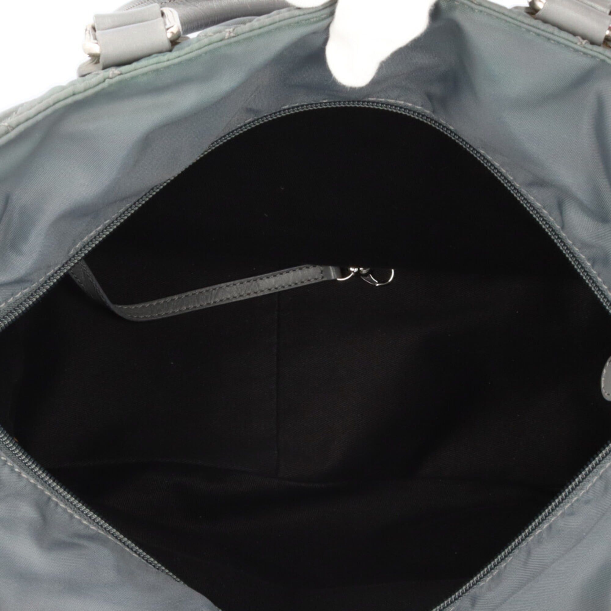 Chanel Chanel Paris New York Line Coco Mark Tote Bag, Nylon A33100, Gray, Women's CHANEL Size ONE SIZE - 7 Thumbnail