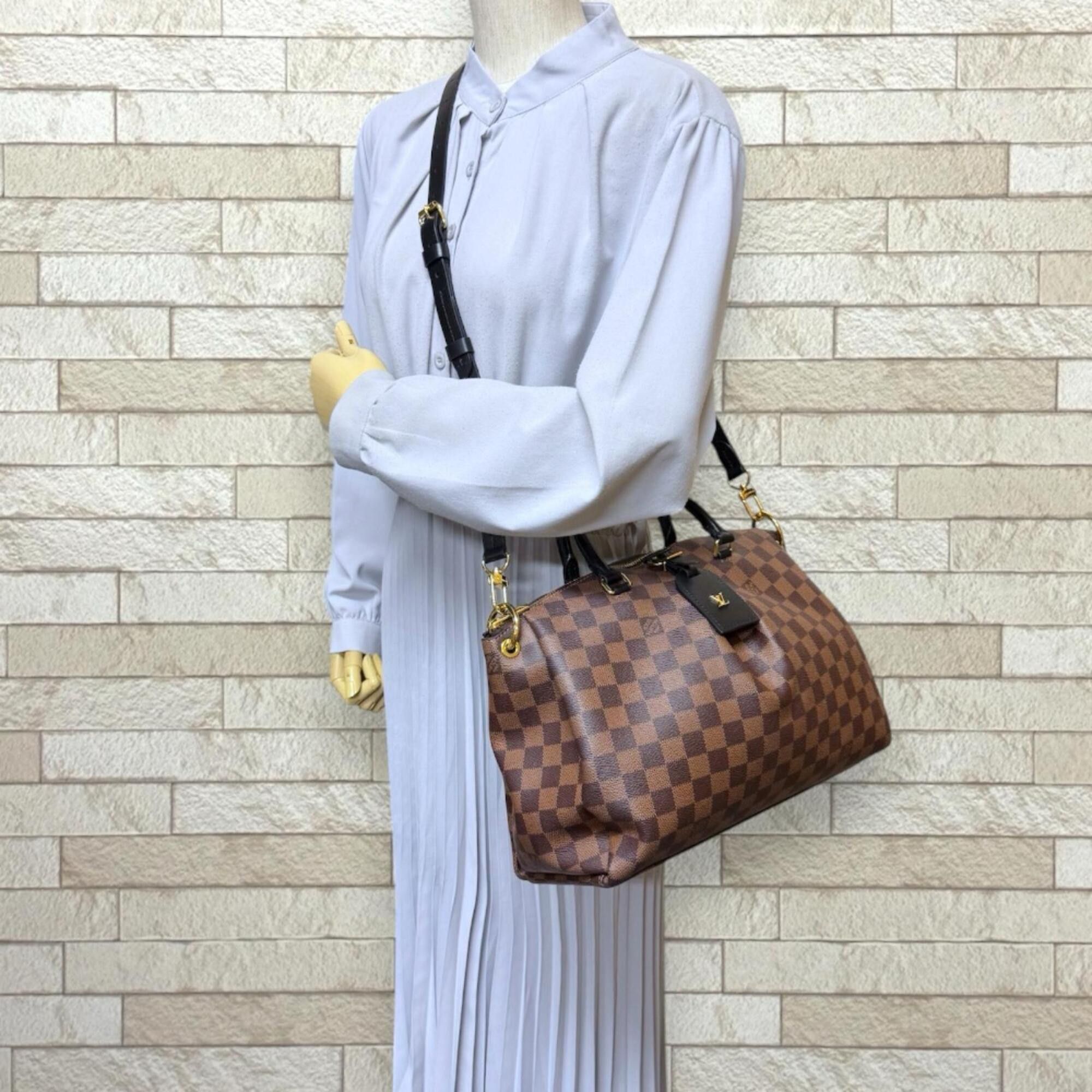 Louis Vuitton Louis Vuitton Odeon Tote MM Damier Shoulder Bag, Canvas N45283 Brown, Women's, LOUIS VUITTON 2-way Size ONE SIZE - 2 Thumbnail