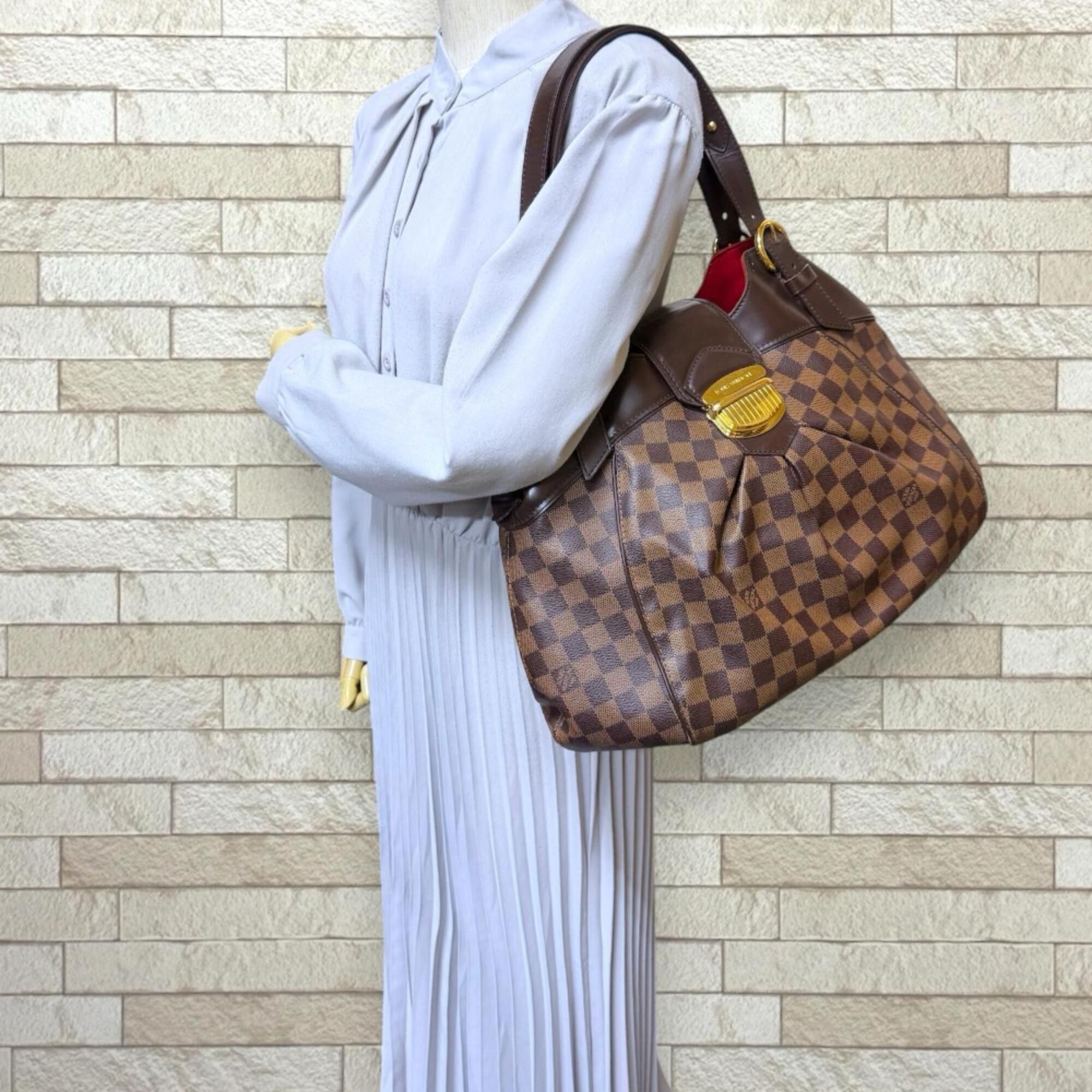 Louis Vuitton Louis Vuitton Sistina GM Damier Shoulder Bag, Canvas N41540 Brown, Women's LOUIS VUITTON Size ONE SIZE - 2 Thumbnail