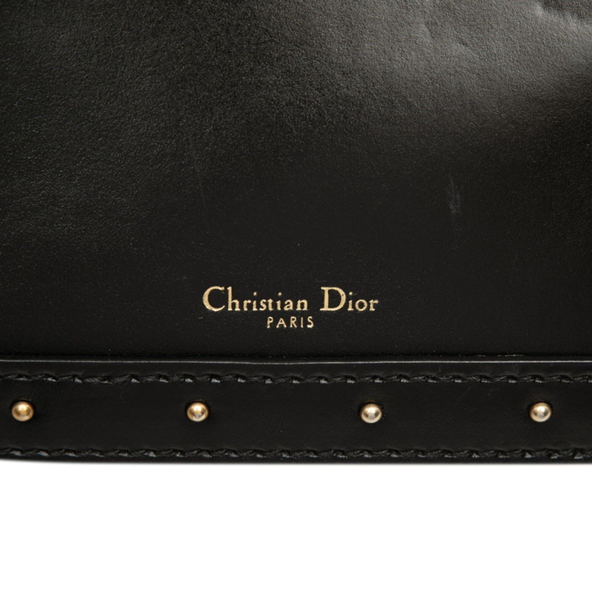 Dior Christian Dior Dior Addict Crossbody Shoulder Bag 09-RU-0197 Black Leather Women's Size ONE SIZE - 6 Thumbnail
