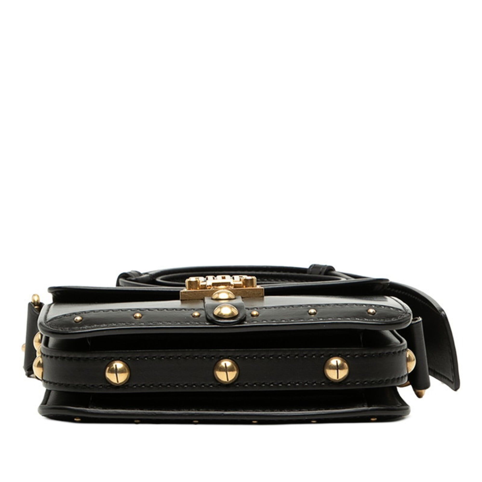Dior Christian Dior Dior Addict Crossbody Shoulder Bag 09-RU-0197 Black Leather Women's Size ONE SIZE - 3 Thumbnail