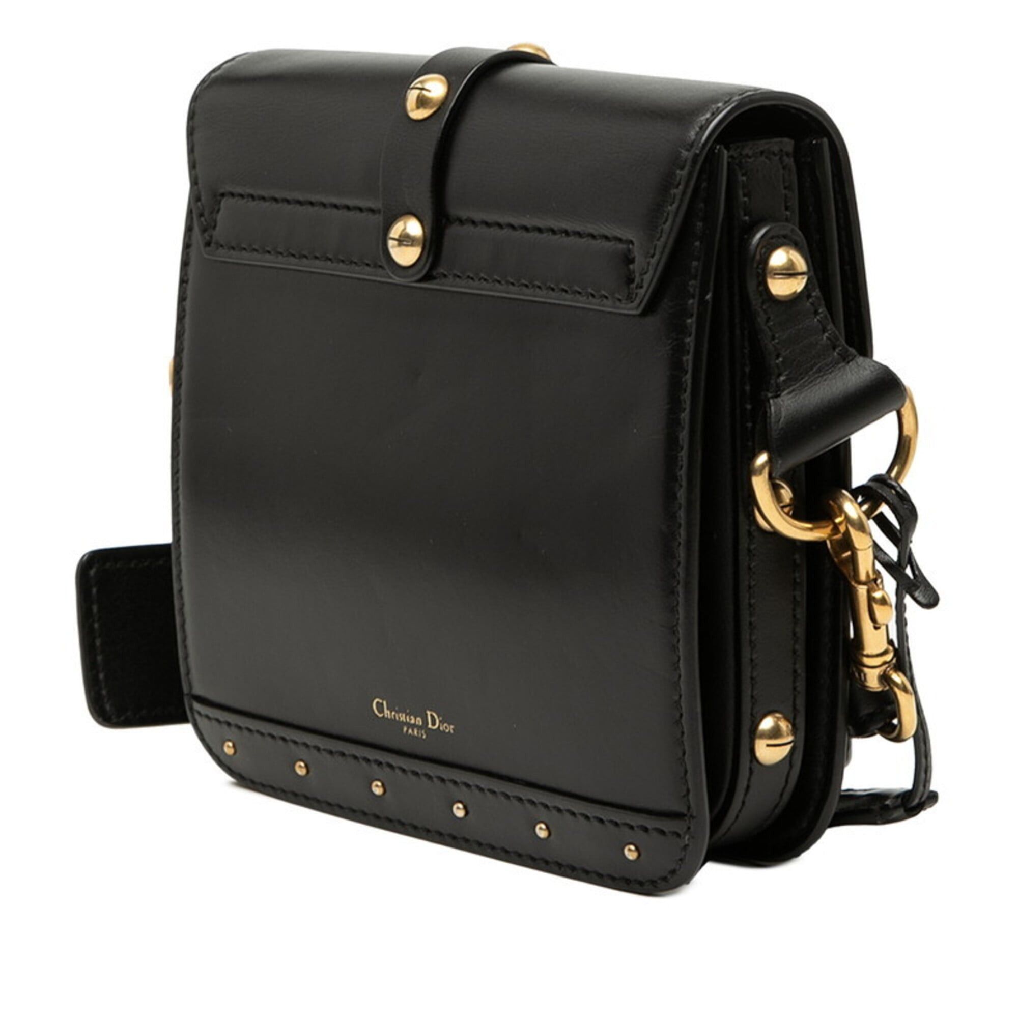 Dior Christian Dior Dior Addict Crossbody Shoulder Bag 09-RU-0197 Black Leather Women's Size ONE SIZE - 2 Thumbnail