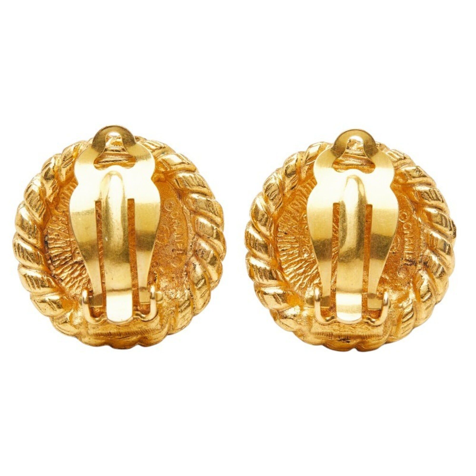 Chanel Chanel Coco Mark Earrings, Gold Plated, Women's CHANEL Size ONE SIZE - 3 Thumbnail