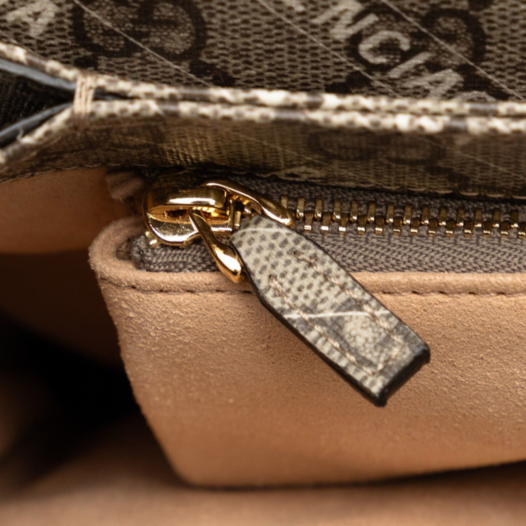 Gucci Gucci x Balenciaga Hacker Project GG Supreme Horsebit Shoulder Bag One 602204 Beige Leather Women's GUCCI Size ONE SIZE - 6 Thumbnail