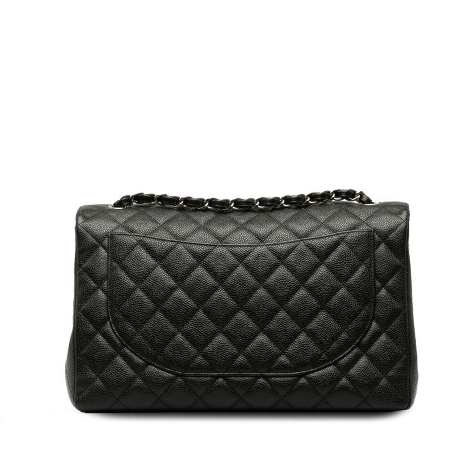 Chanel Chanel Matelassé Coco Mark Chain Shoulder Bag, Black, Silver Hardware, Caviar Leather, Women's. Size ONE SIZE - 3 Thumbnail