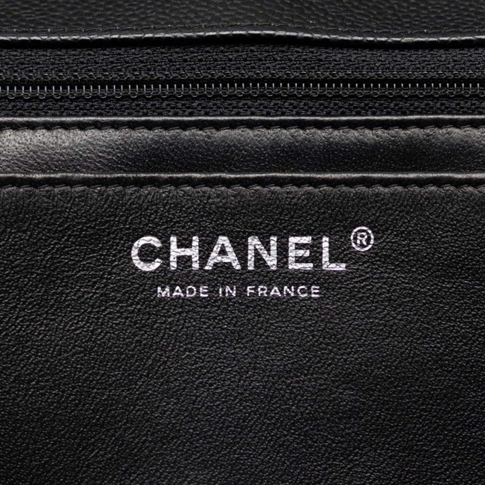 Chanel Chanel Matelassé Coco Mark Chain Shoulder Bag, Black, Silver Hardware, Caviar Leather, Women's. Size ONE SIZE - 12 Thumbnail