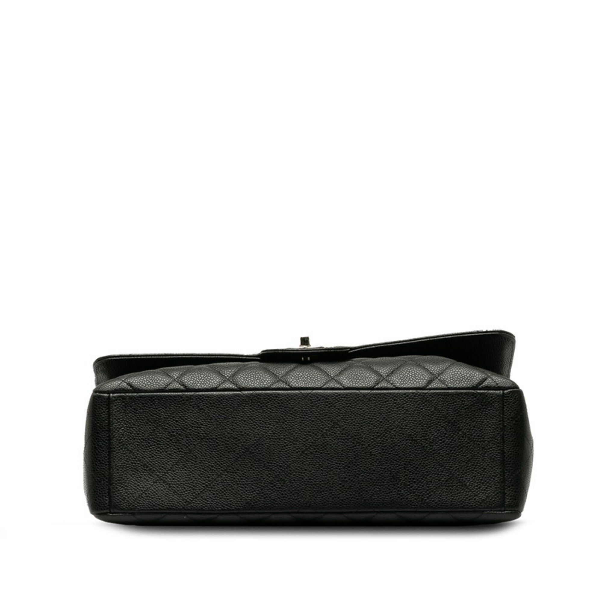 Chanel Chanel Matelassé Coco Mark Chain Shoulder Bag, Black, Silver Hardware, Caviar Leather, Women's. Size ONE SIZE - 4 Thumbnail